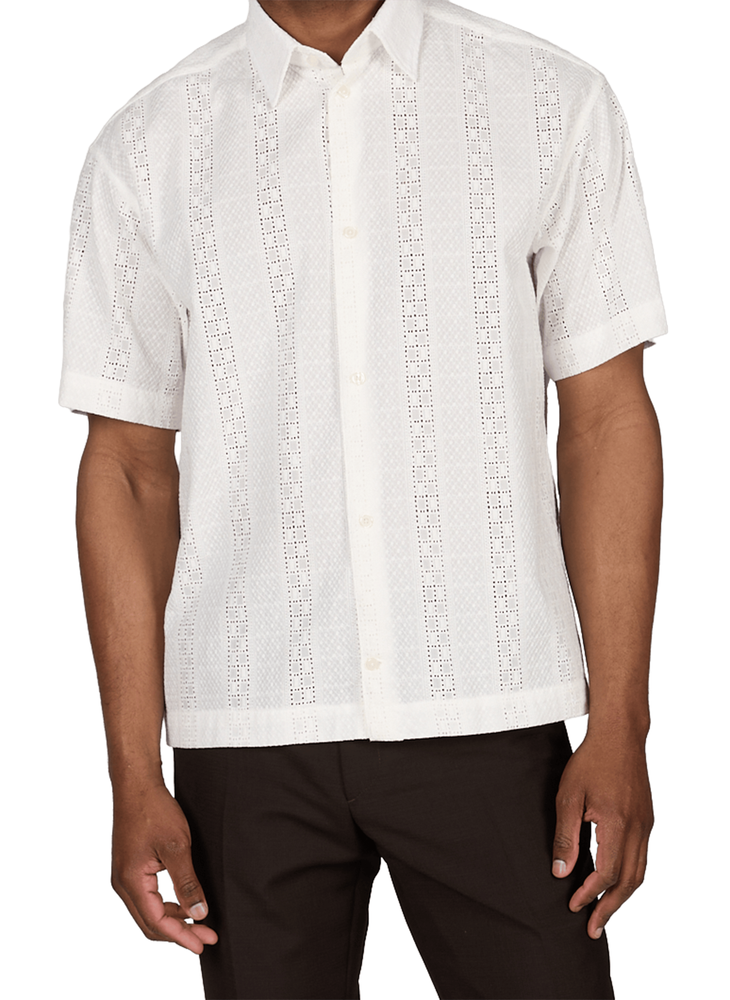 Chemise Hint à manches courtes en coton SAISON 1865 Beige
