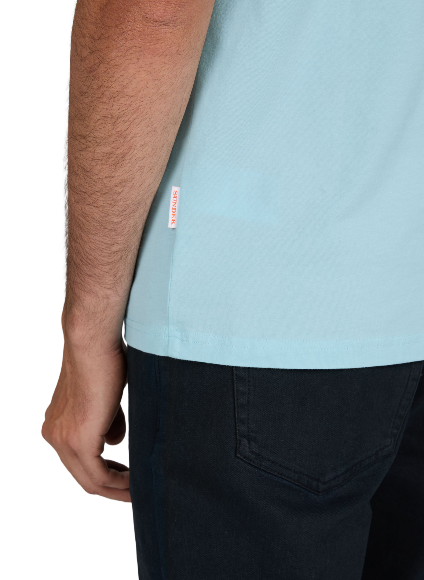 Round neck printed t-shirt SUNDEK Blue