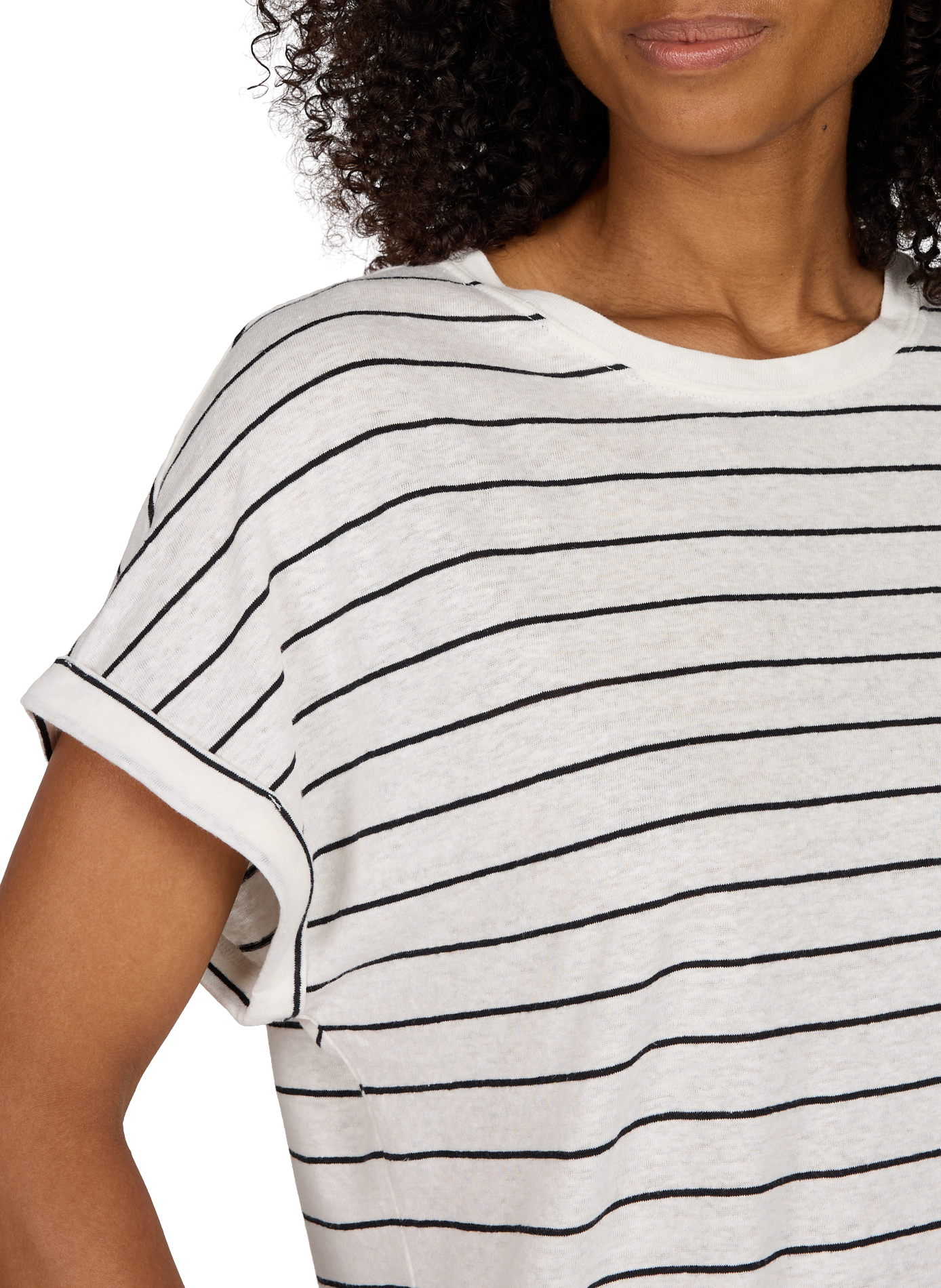 Gestreiftes Leinen-T-Shirt LEVI'S Weiss