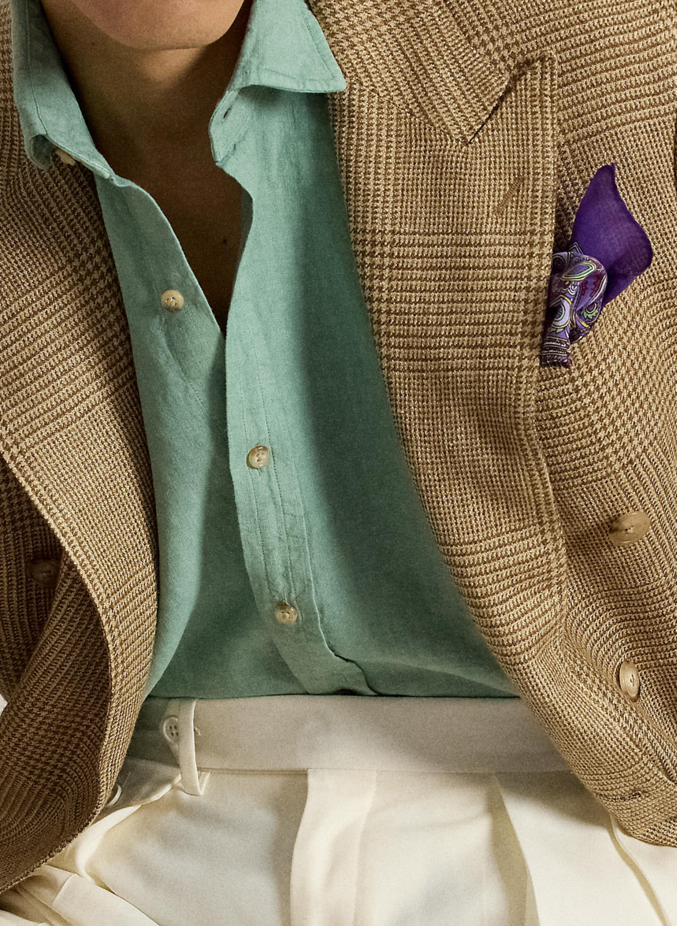 Straight linen shirt POLO RALPH LAUREN Blue
