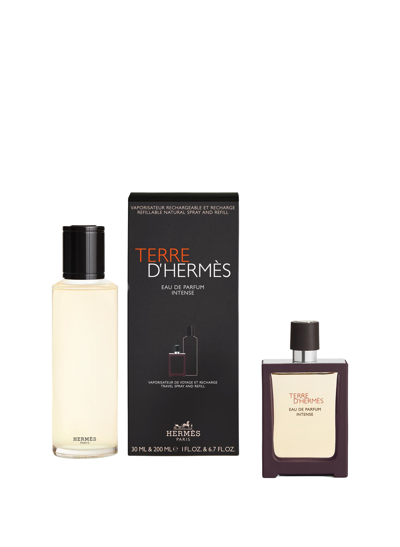Terre d'Hermès, Eau de Parfum Intense vaporizzatore da viaggio 30 ml e ricarica 200 ml HERMÈS No color