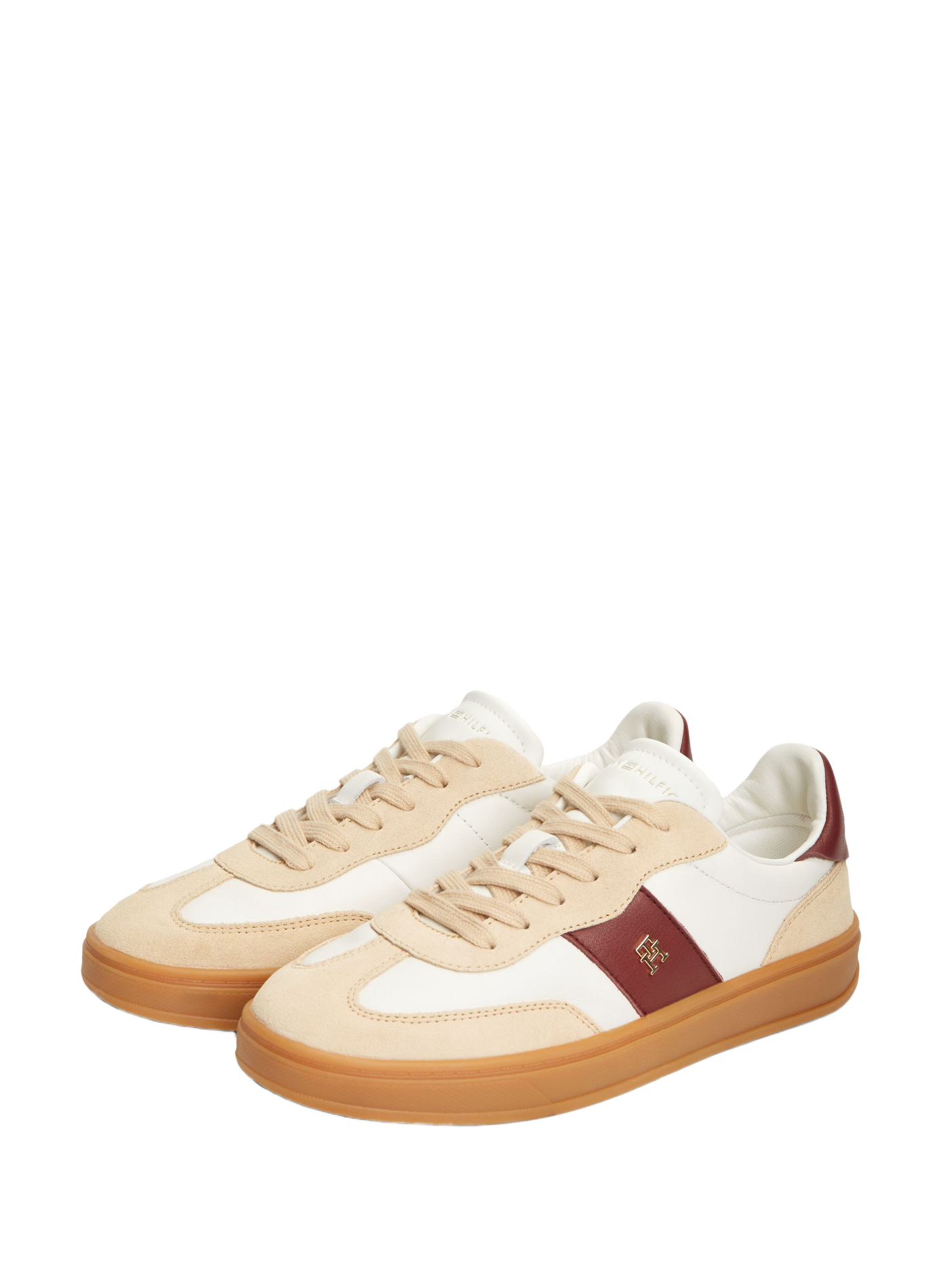Baskets basses à monogramme en cuir TOMMY HILFIGER Multicolore
