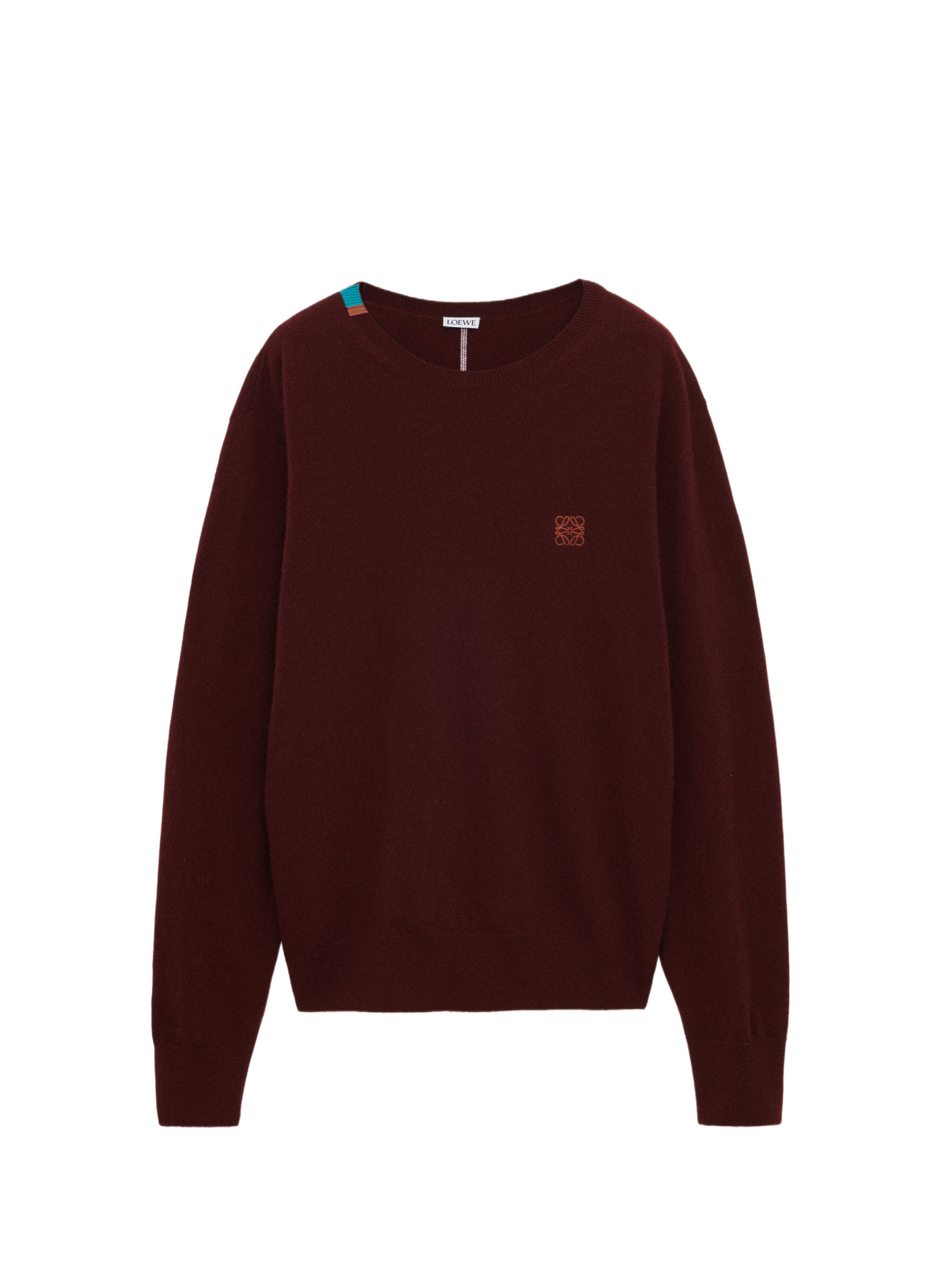 Gerade geschnittener Wollmix-Pullover mit Logo LOEWE Rot
