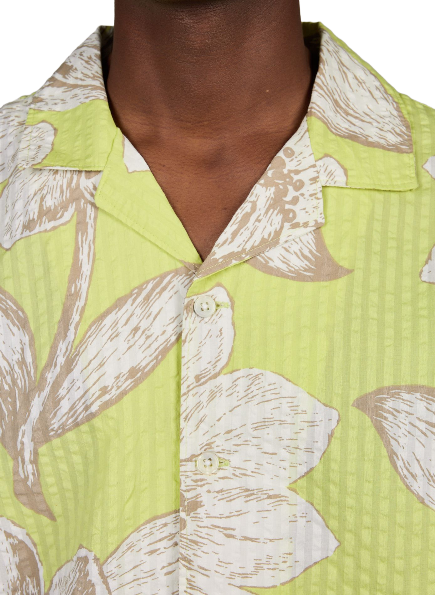 Straight printed shirt in blended cotton LEVI'S Green