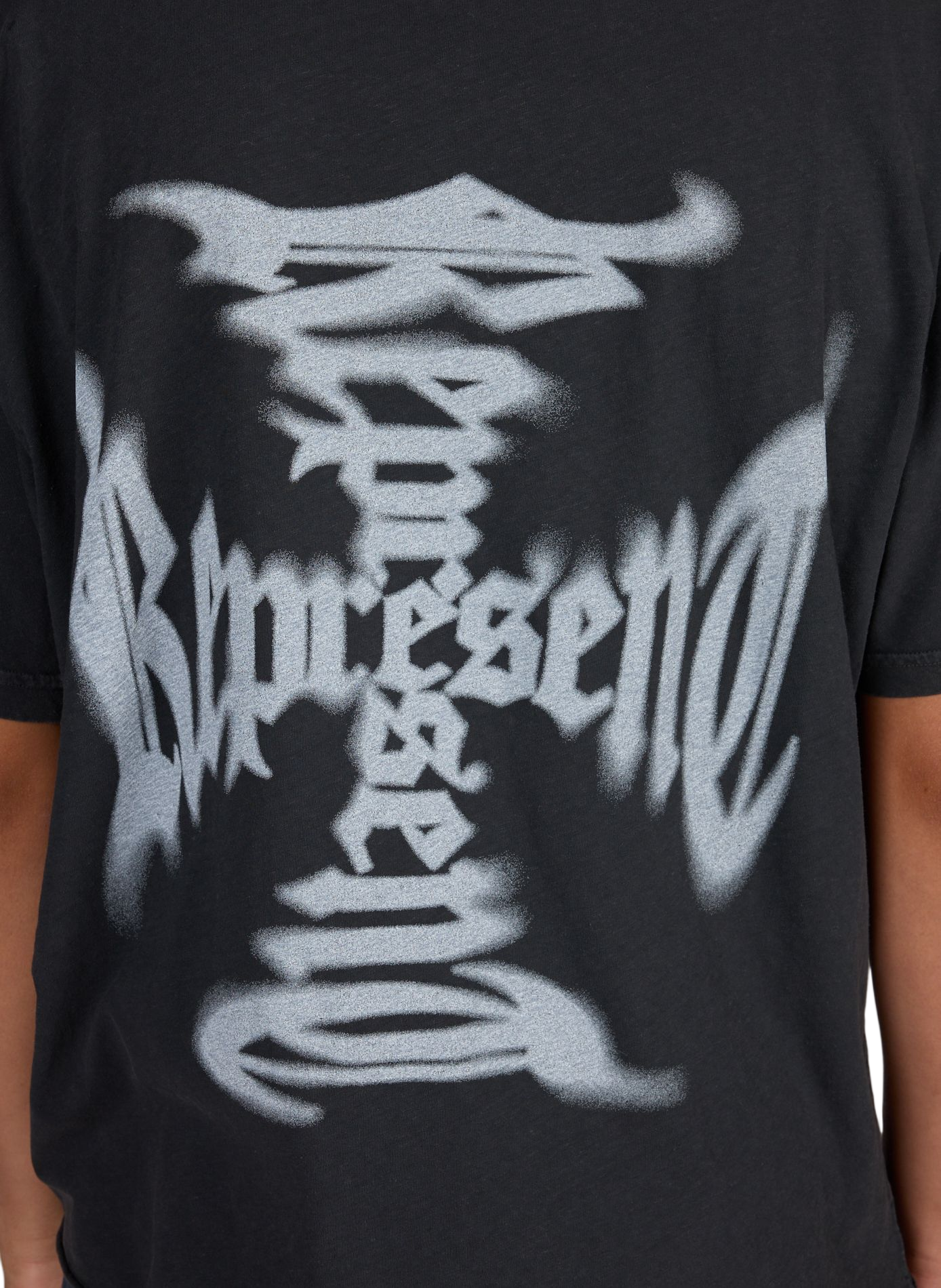 Bedrucktes Baumwoll-T-Shirt REPRESENT Schwarz