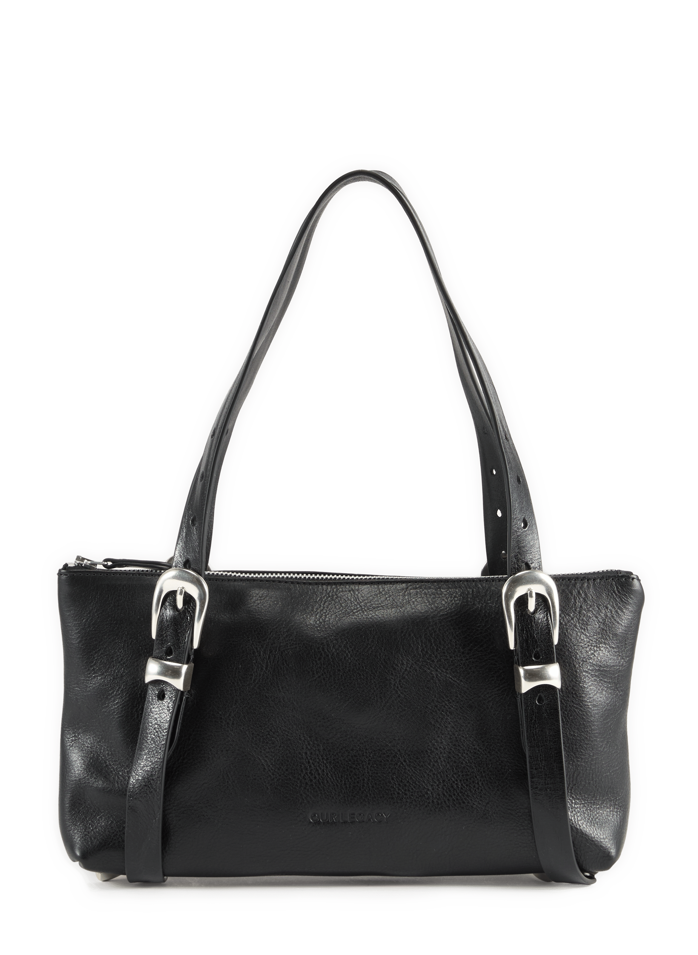 Leather shoulder bag OUR LEGACY Black