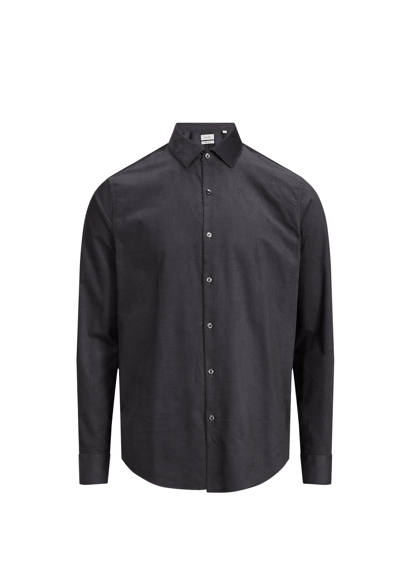 Camicia diritta a coste in cotone CALVIN KLEIN Grigio