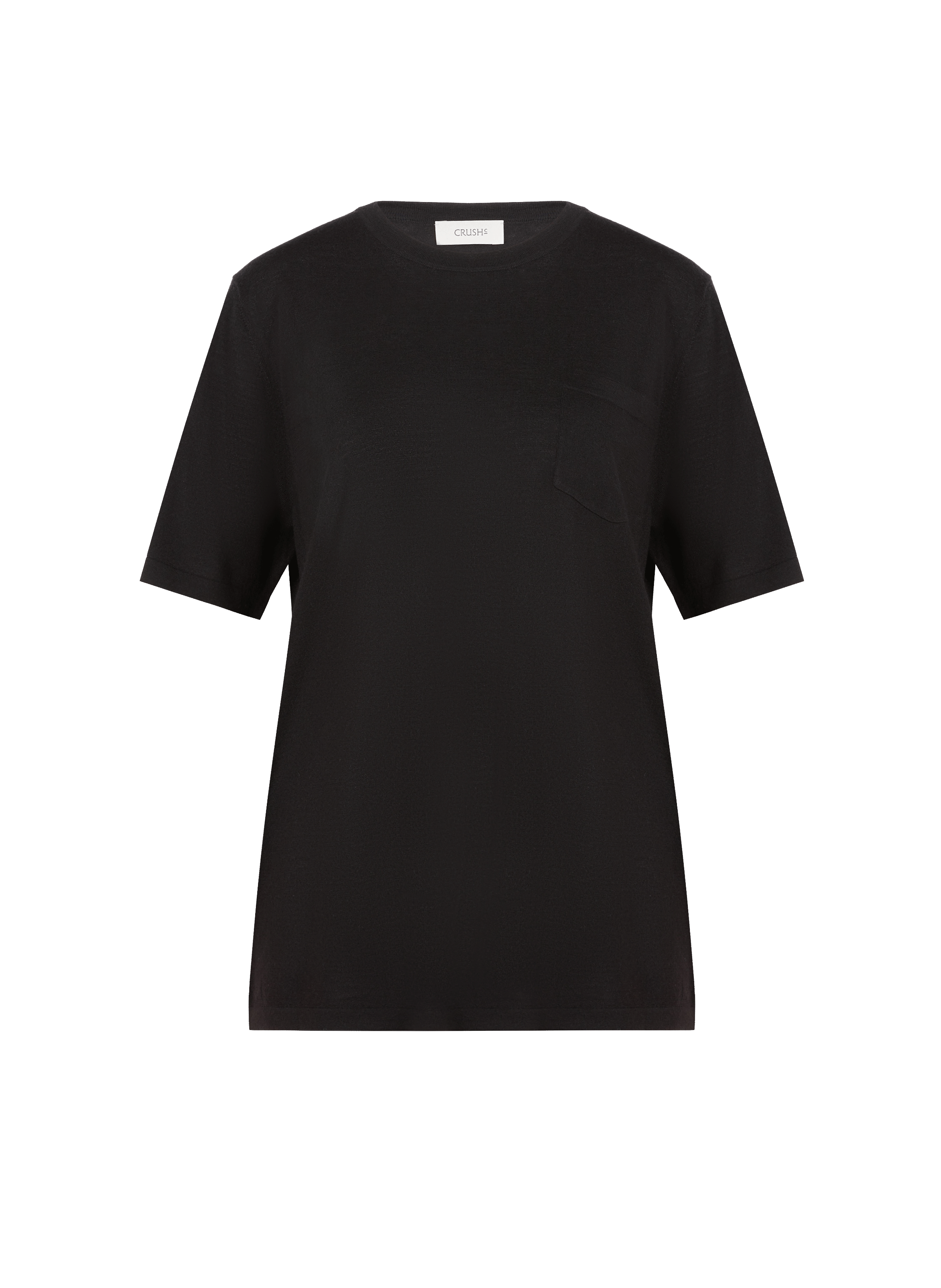 CRUSH COLLECTION Cashmere T-shirt Black