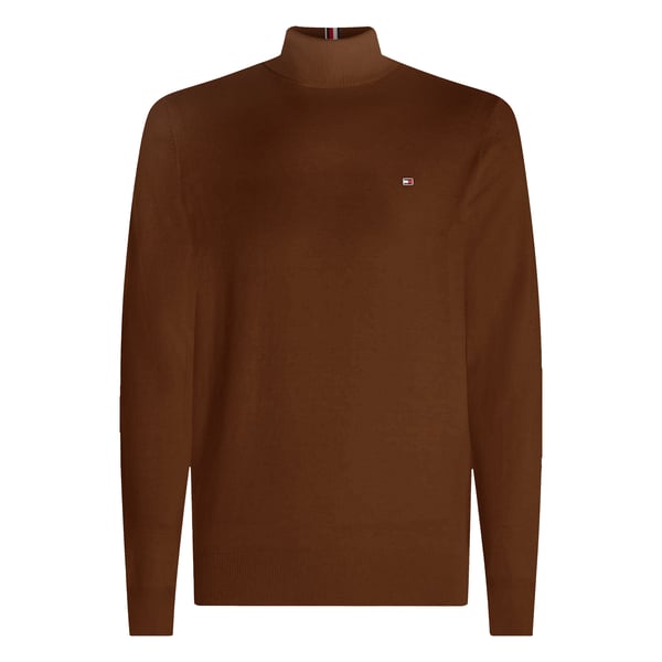 Pull col roulé en coton et cachemire