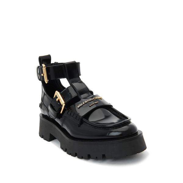 Alexander Wang Leather Moccasin Boots In Black