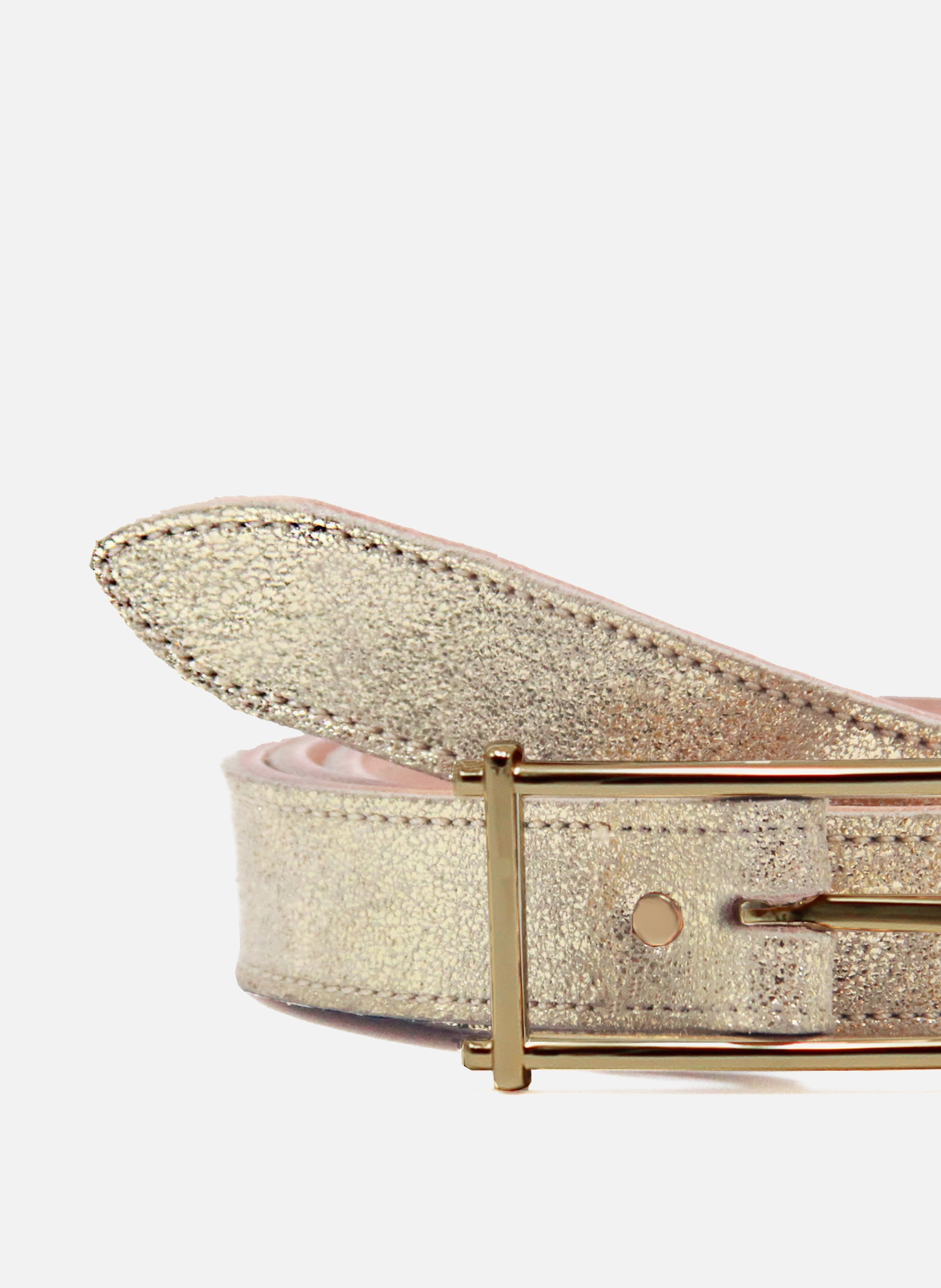 Ceinture mademoiselle cuir métalisé JULES & JENN Doré