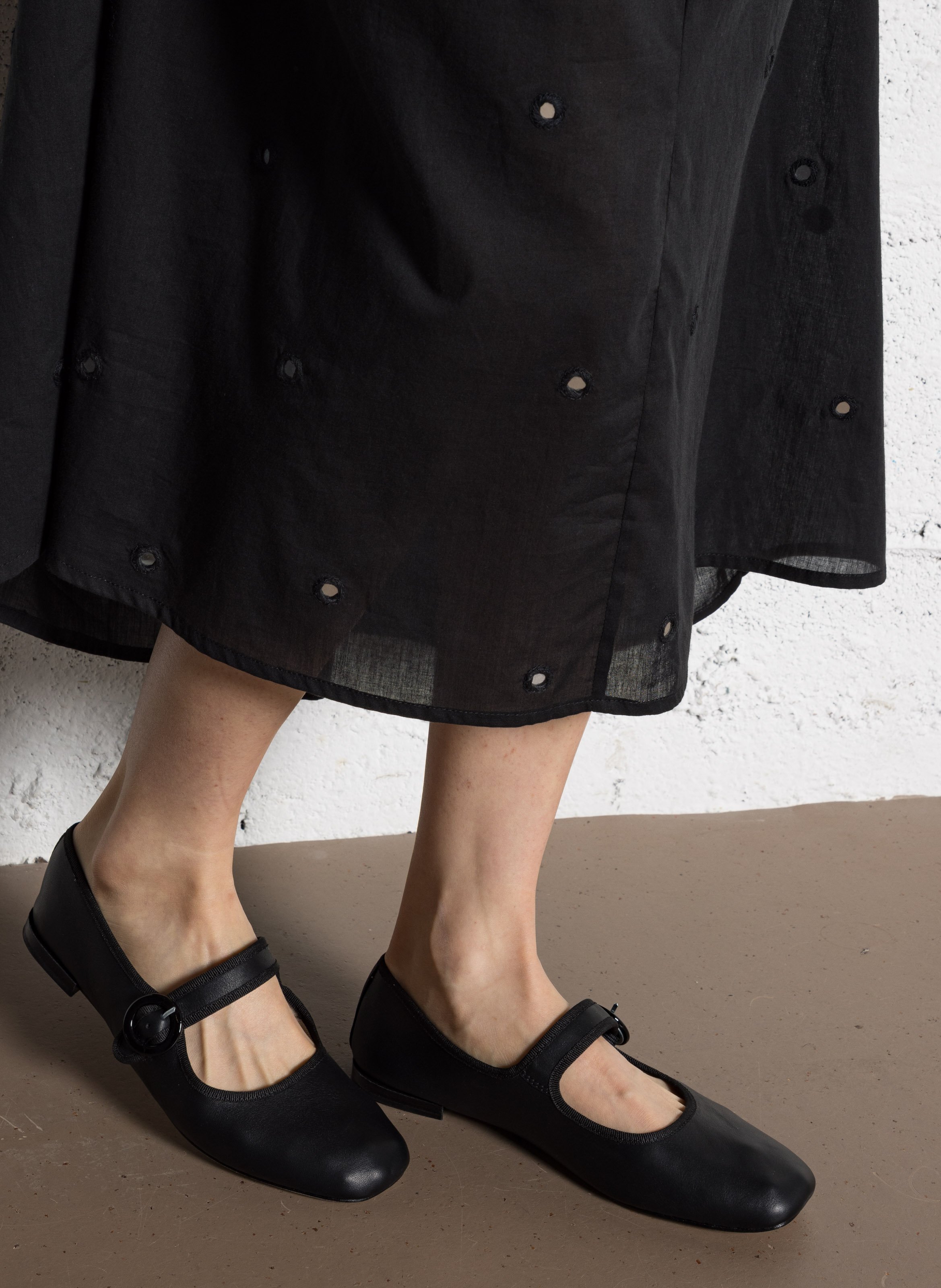 Ballerines en cuir georgia REPETTO Noir