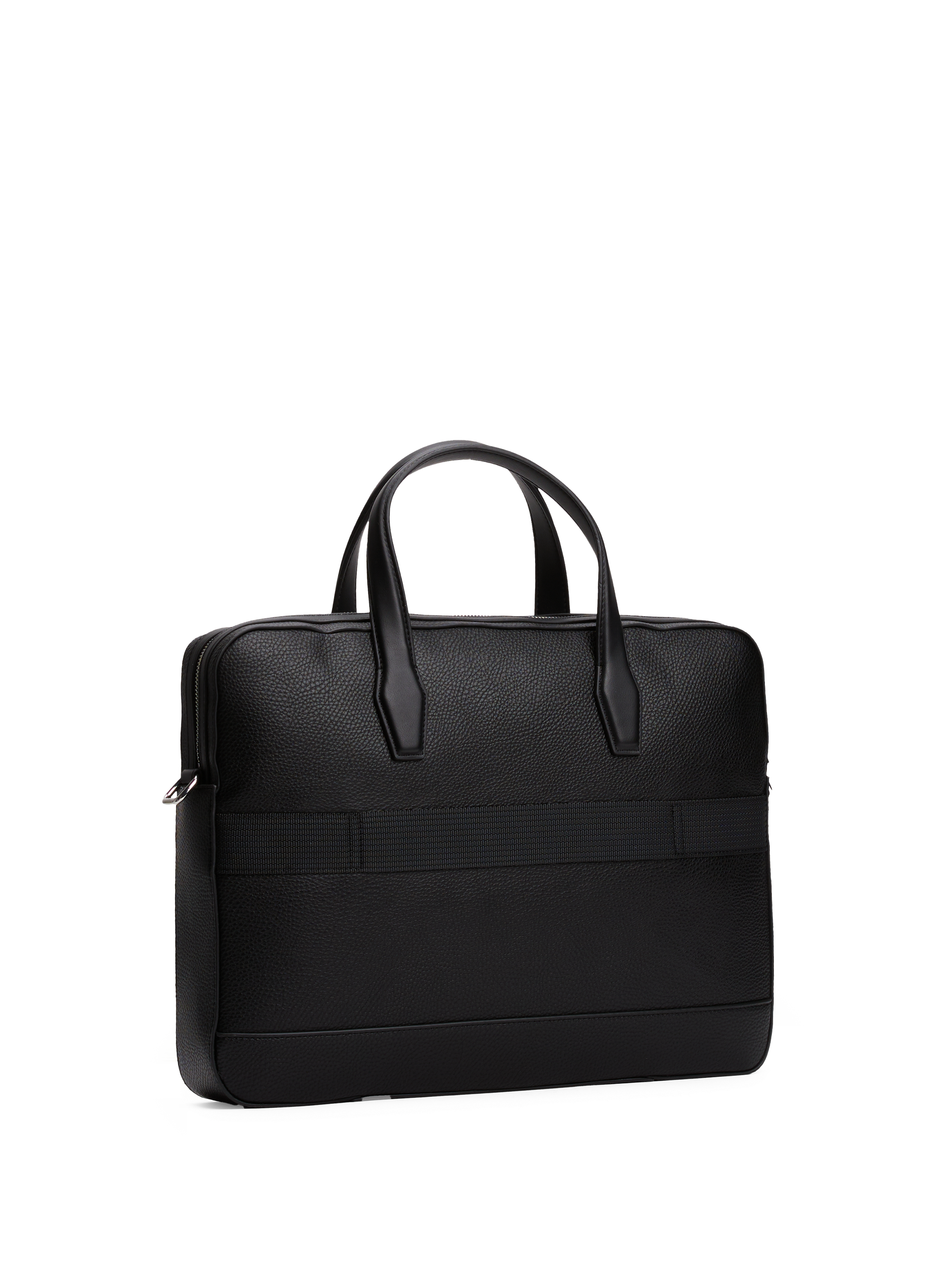 Sacoche à ordinateur en simili cuir TOMMY HILFIGER Noir