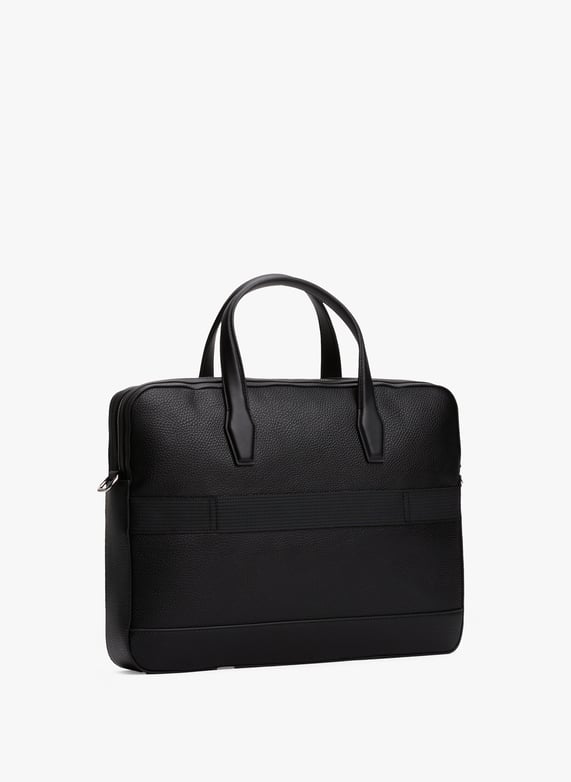 Sacoche à ordinateur en simili cuir | Noir by TOMMY HILFIGER Sacoche à ordinateur en simili cuir Noir