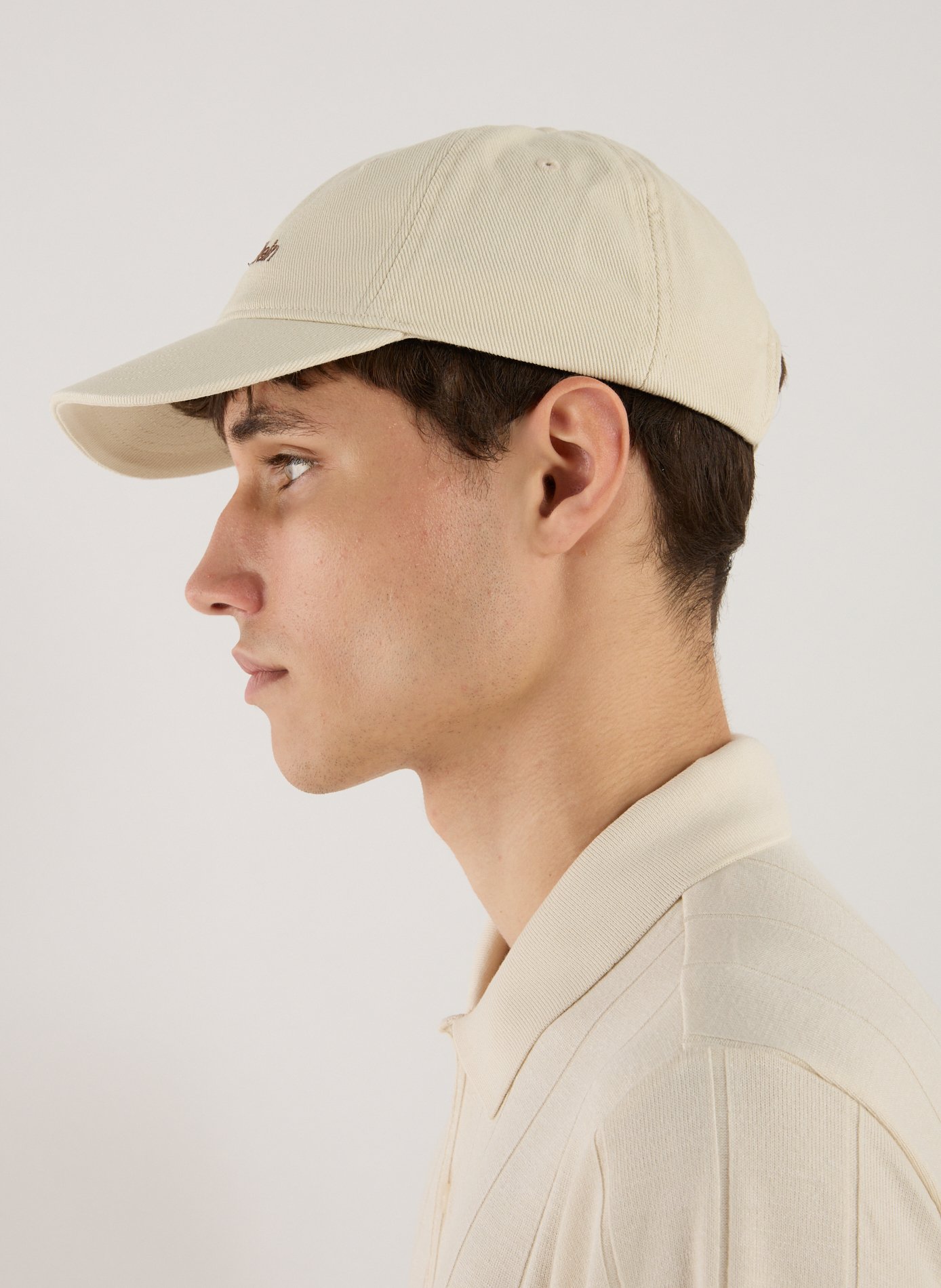 Embroidered Logo Denim Cap CALVIN KLEIN Beige
