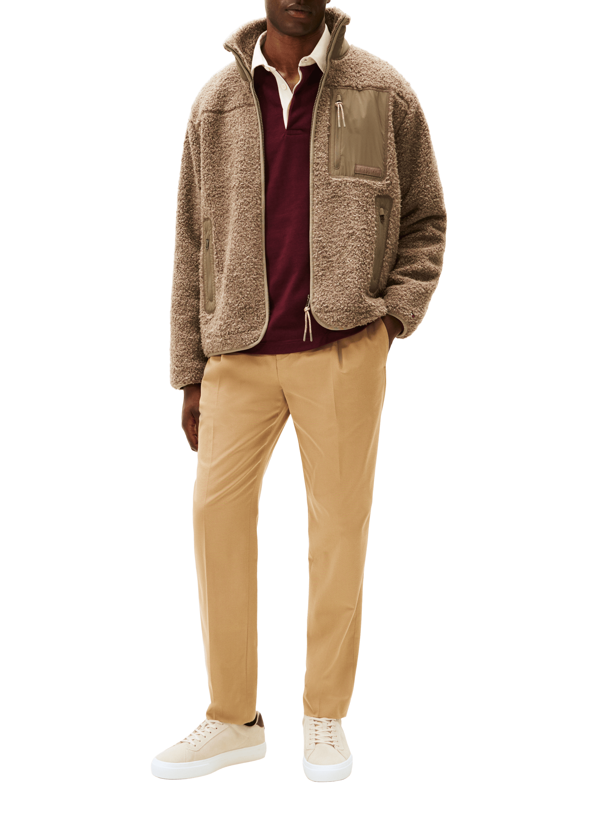 Leather sneakers TOMMY HILFIGER Beige