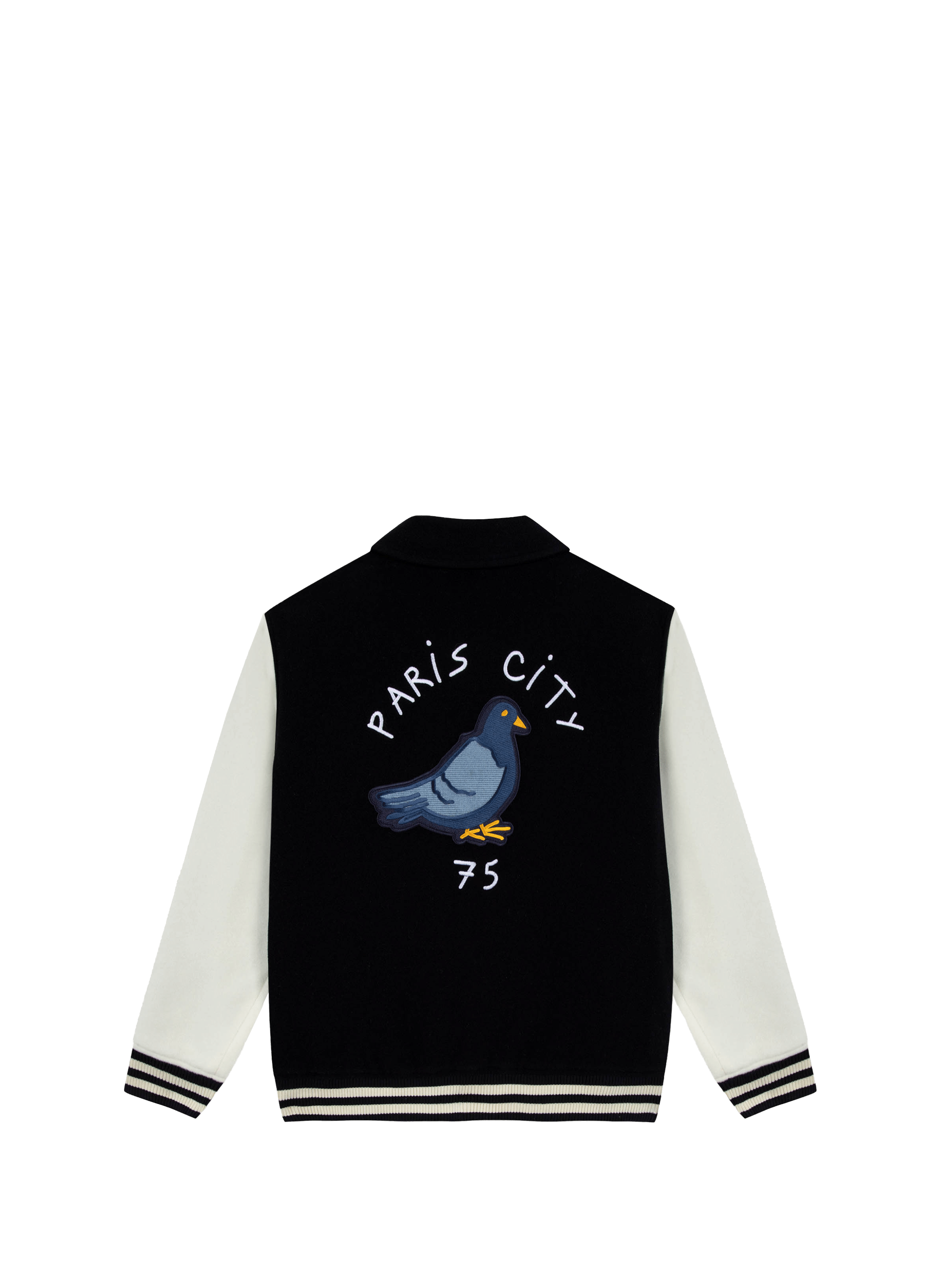 Veste Teddy en laine mélangée  MAISON LABICHE Bleu