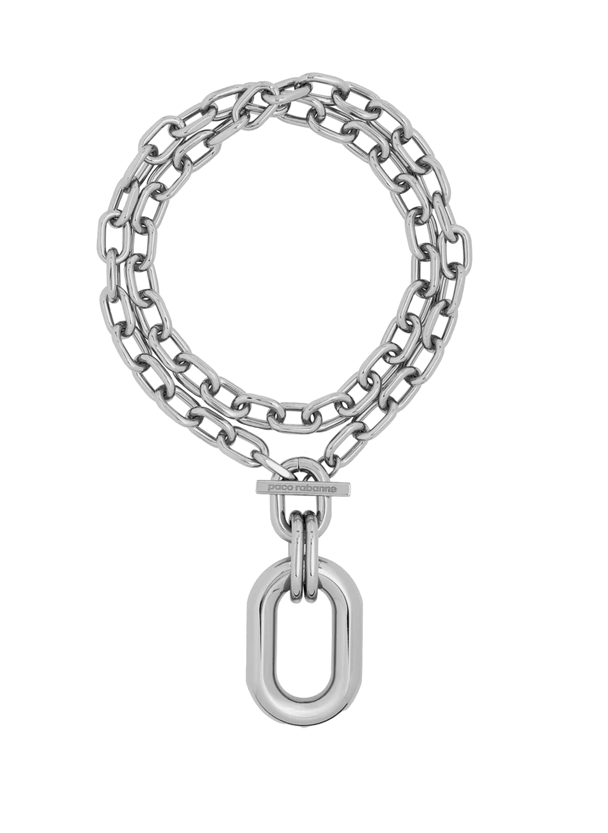 RABANNE Collier double à pendentif Argent