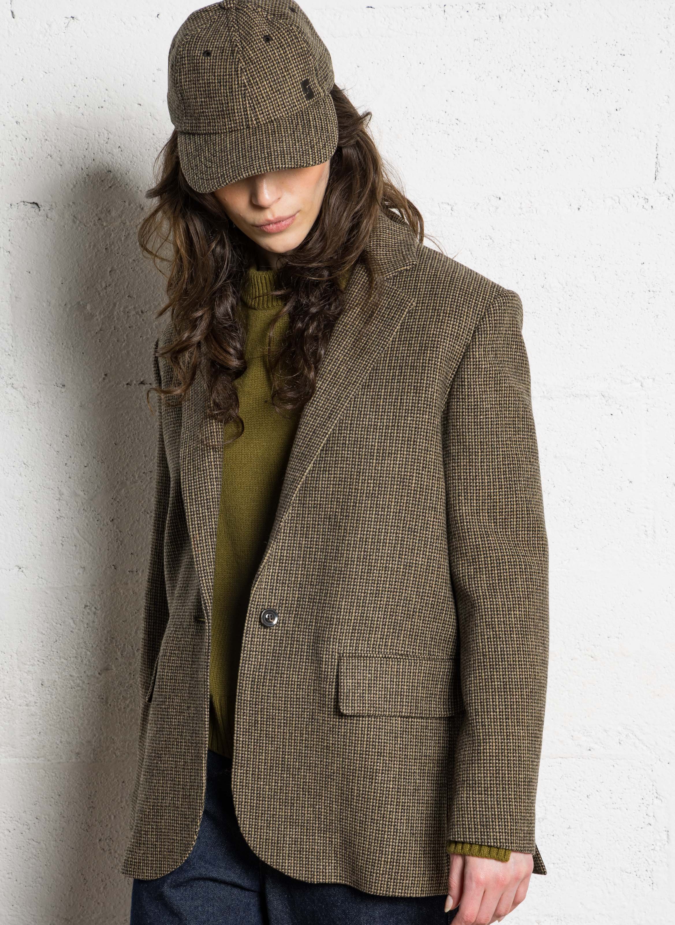 Veste de tailleur droite en laine sevres SOEUR Marron