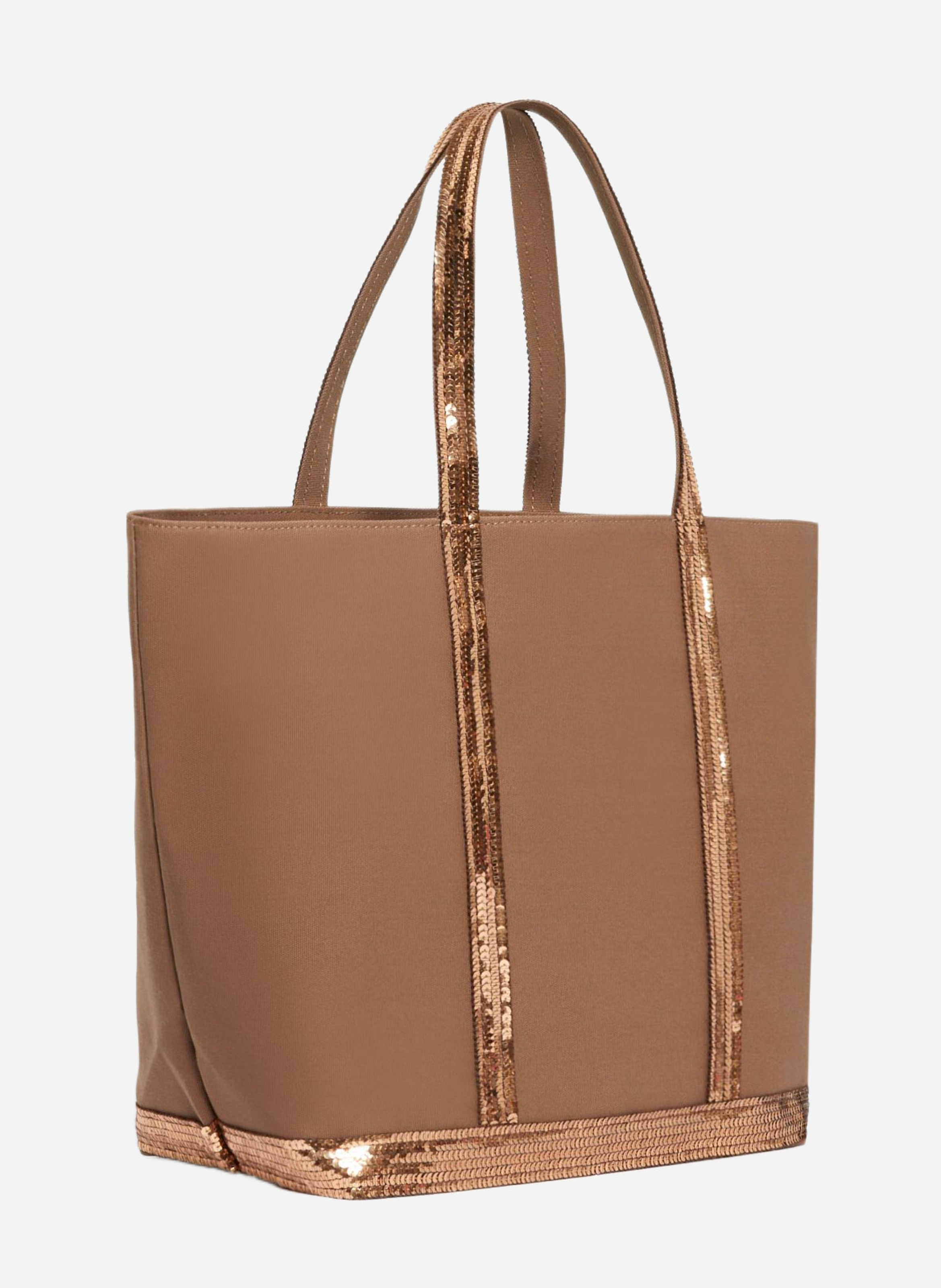 Cabas l zippé en toile VANESSA BRUNO Marron