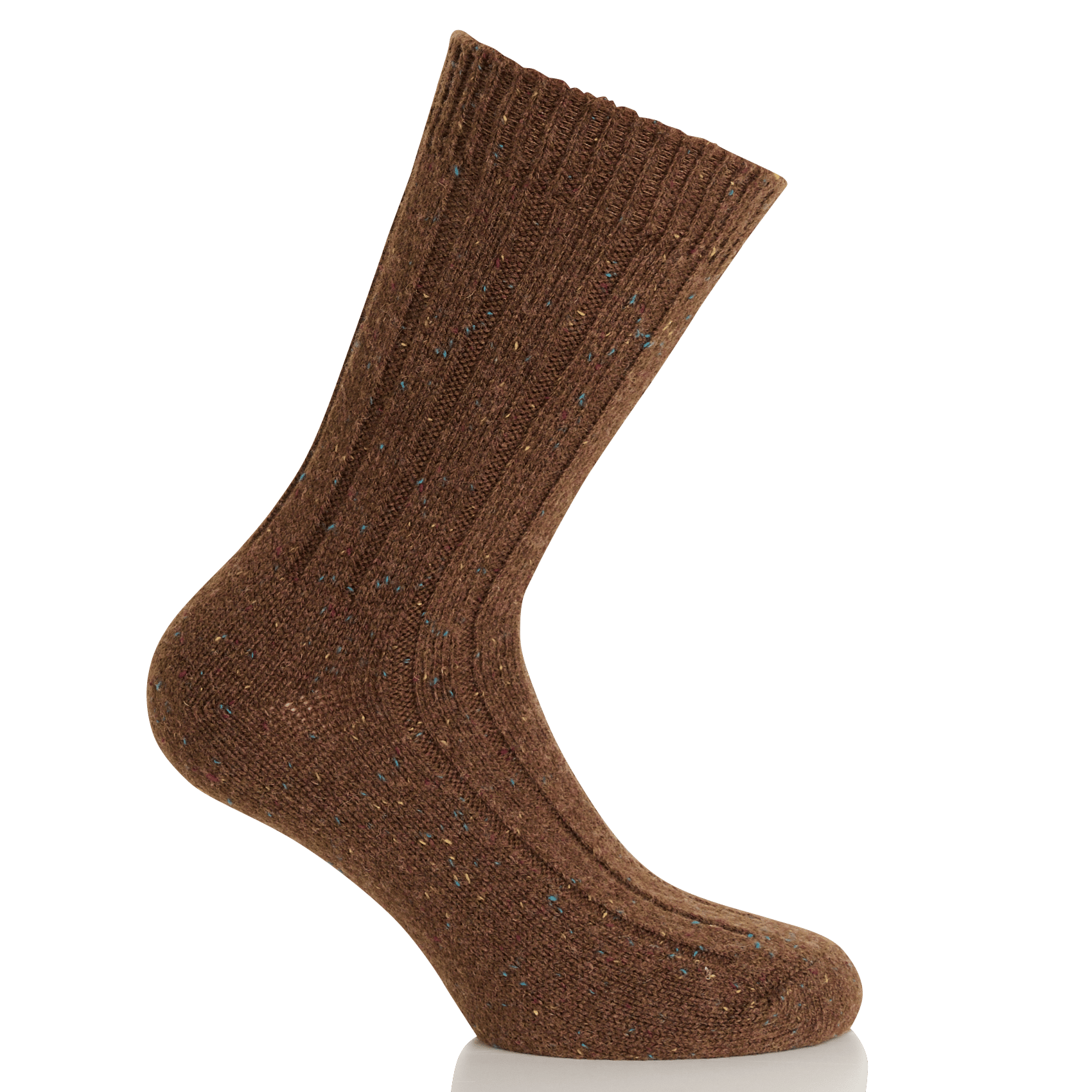 Chaussettes chinées en maille côtelée winter MAISON 123 Marron