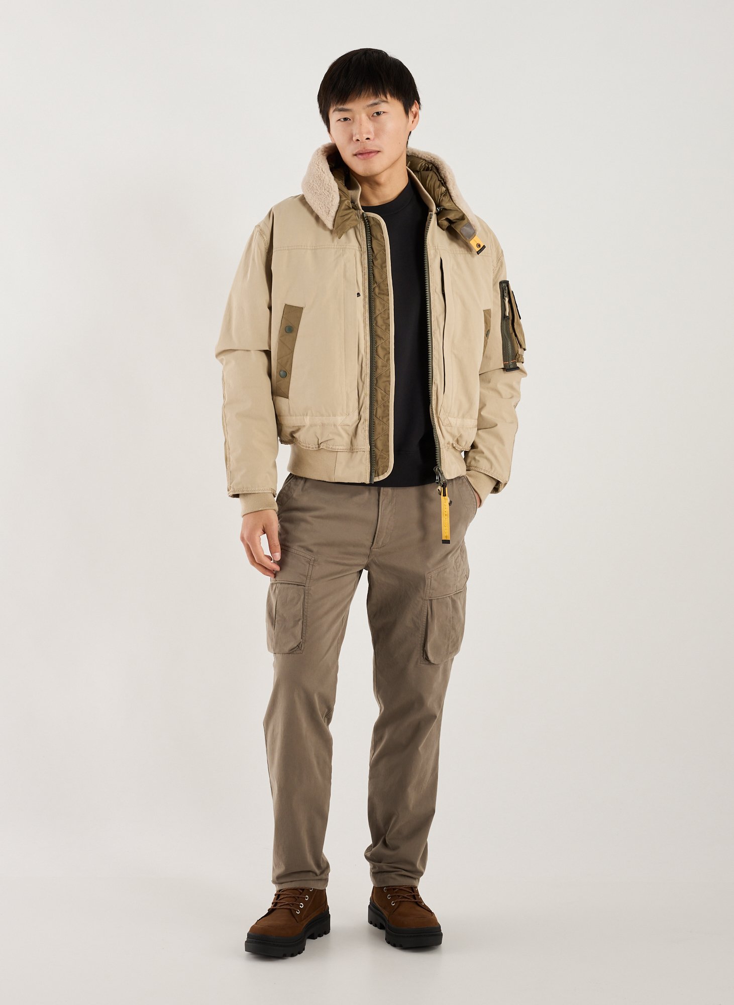 Parka à capuche en coton PARAJUMPERS Beige