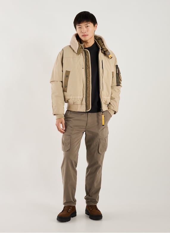 Cotton hooded parka | Beige by PARAJUMPERS Cotton hooded parka Beige