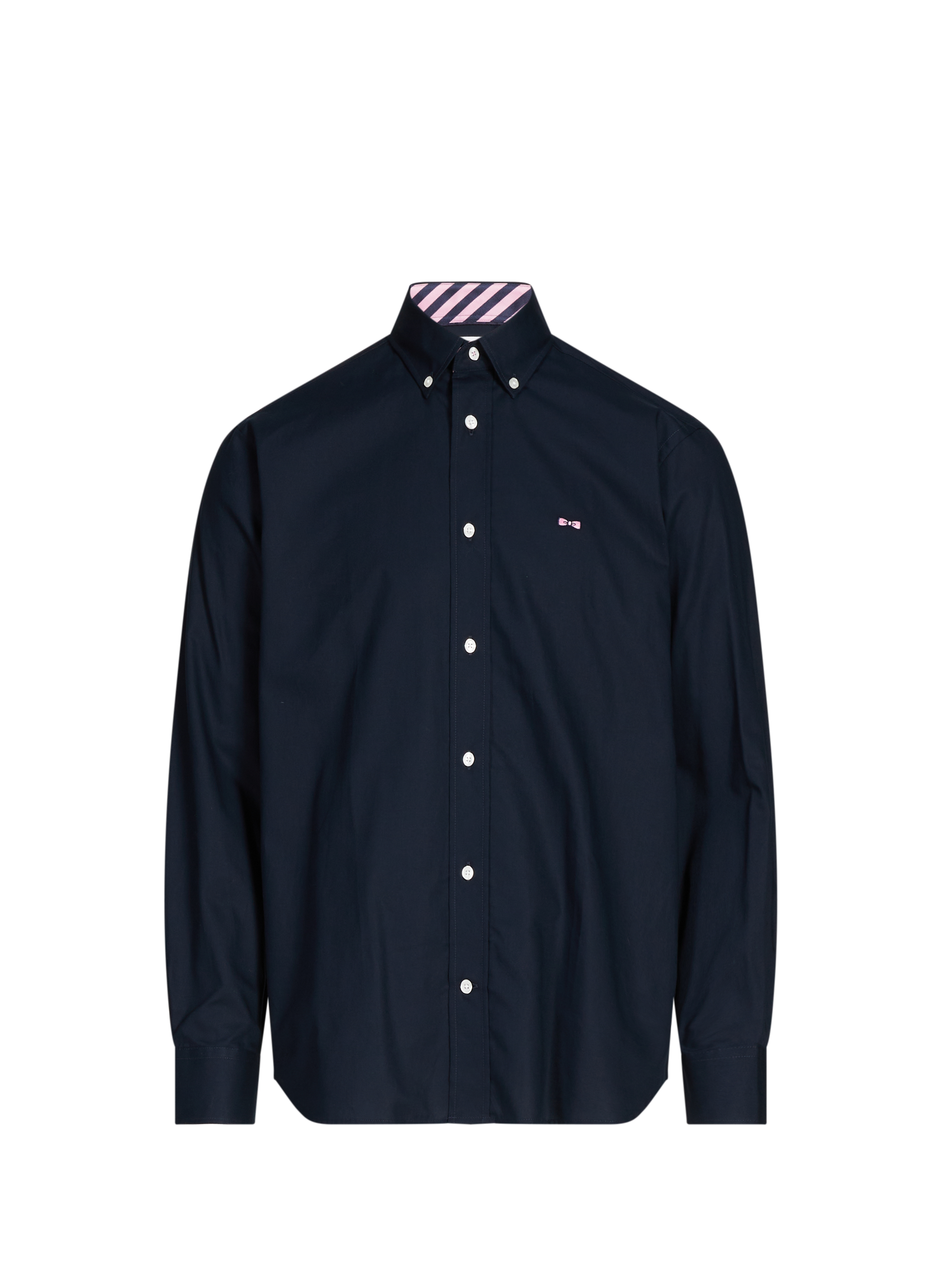 EDEN PARK Chemise droite en coton pinpoint brodée Bleu
