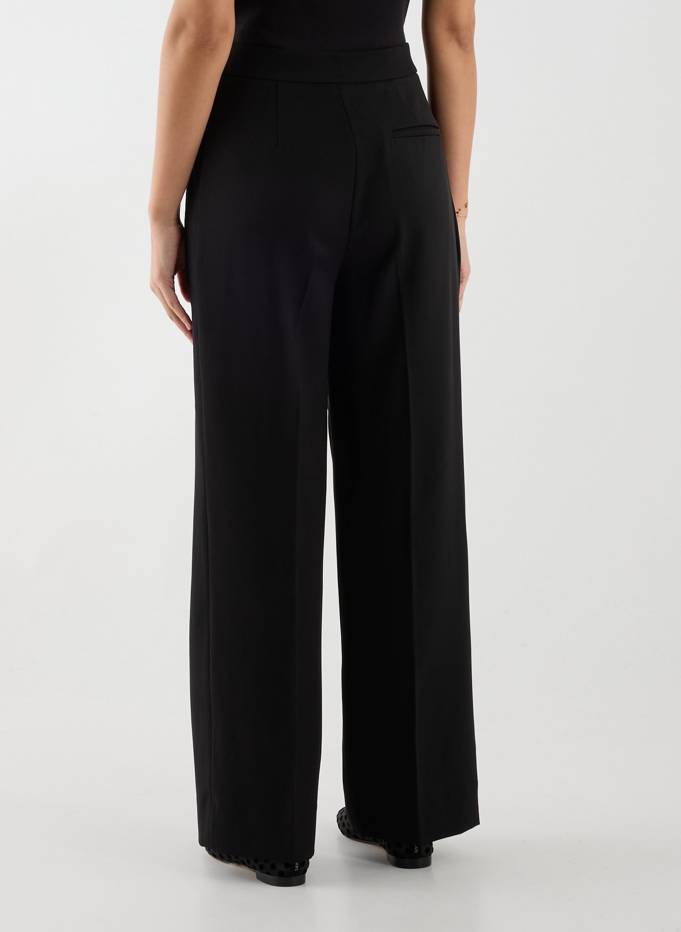 Pantalon droit à plis CALVIN KLEIN Noir