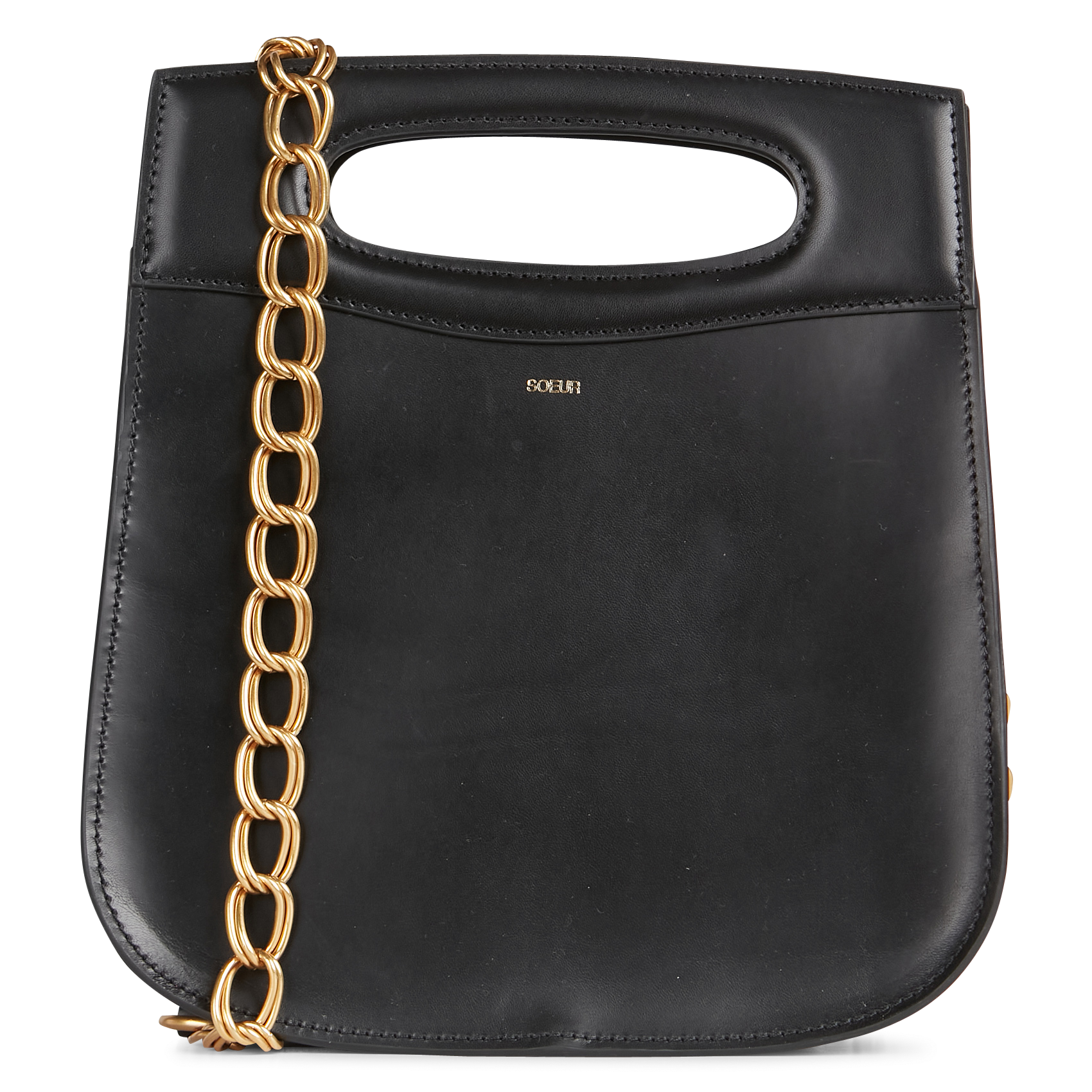 Sac bandoulière en cuir de vachette Cheri SOEUR Noir