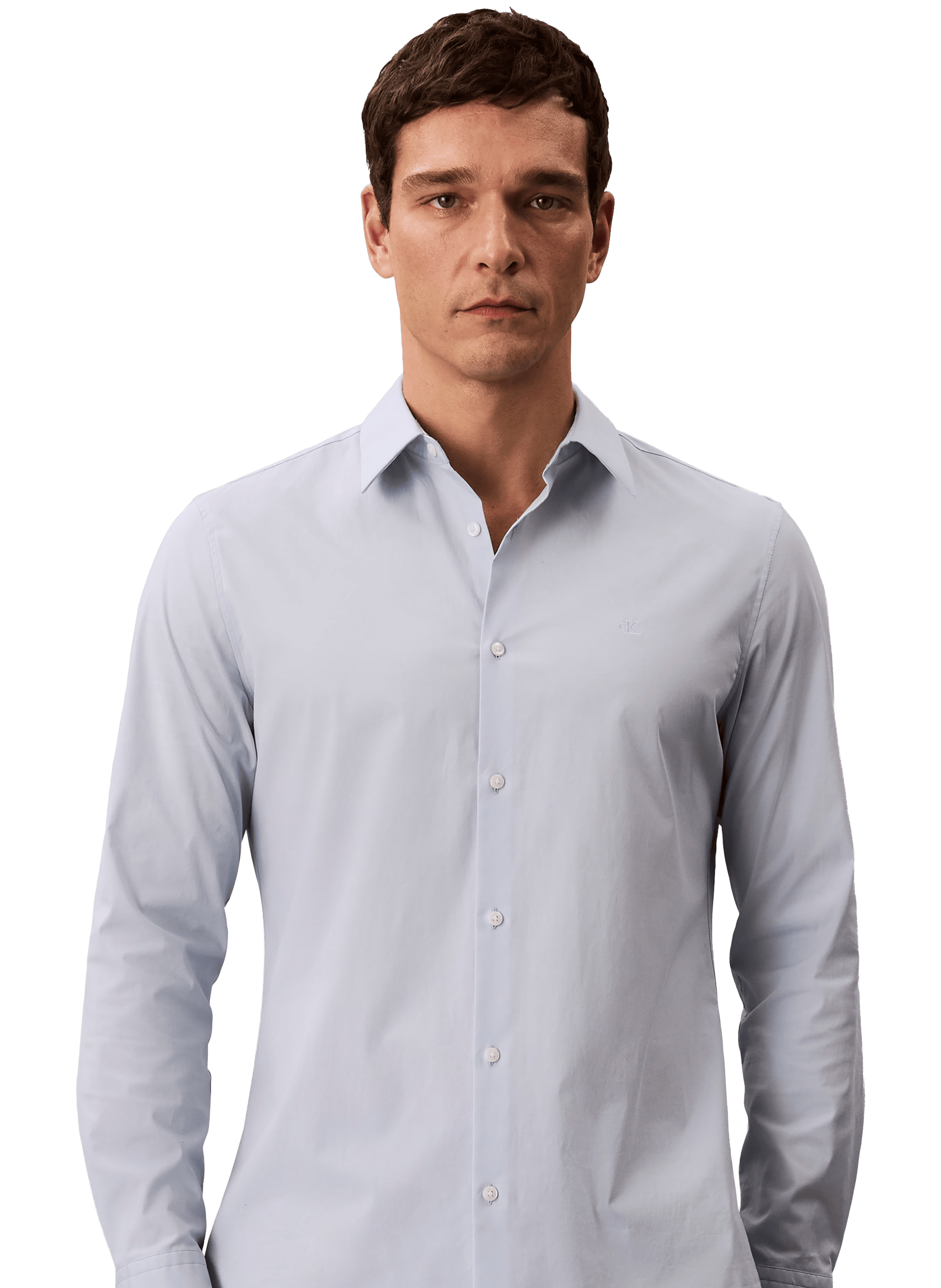 Cotton poplin shirt CALVIN KLEIN Grey