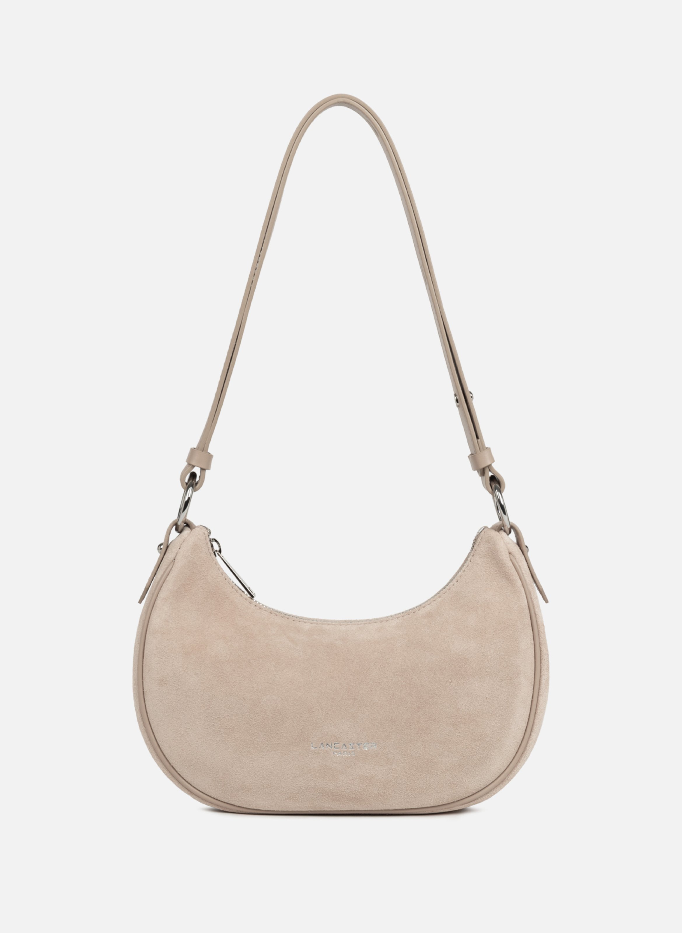 LANCASTER Small shoulder bag - Suède Beige
