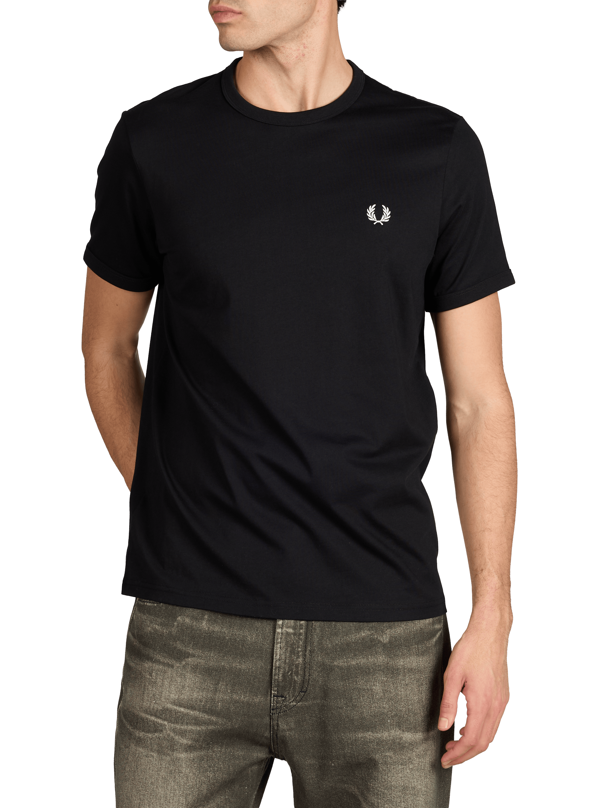 T-shirt with contrasting edges FRED PERRY Black