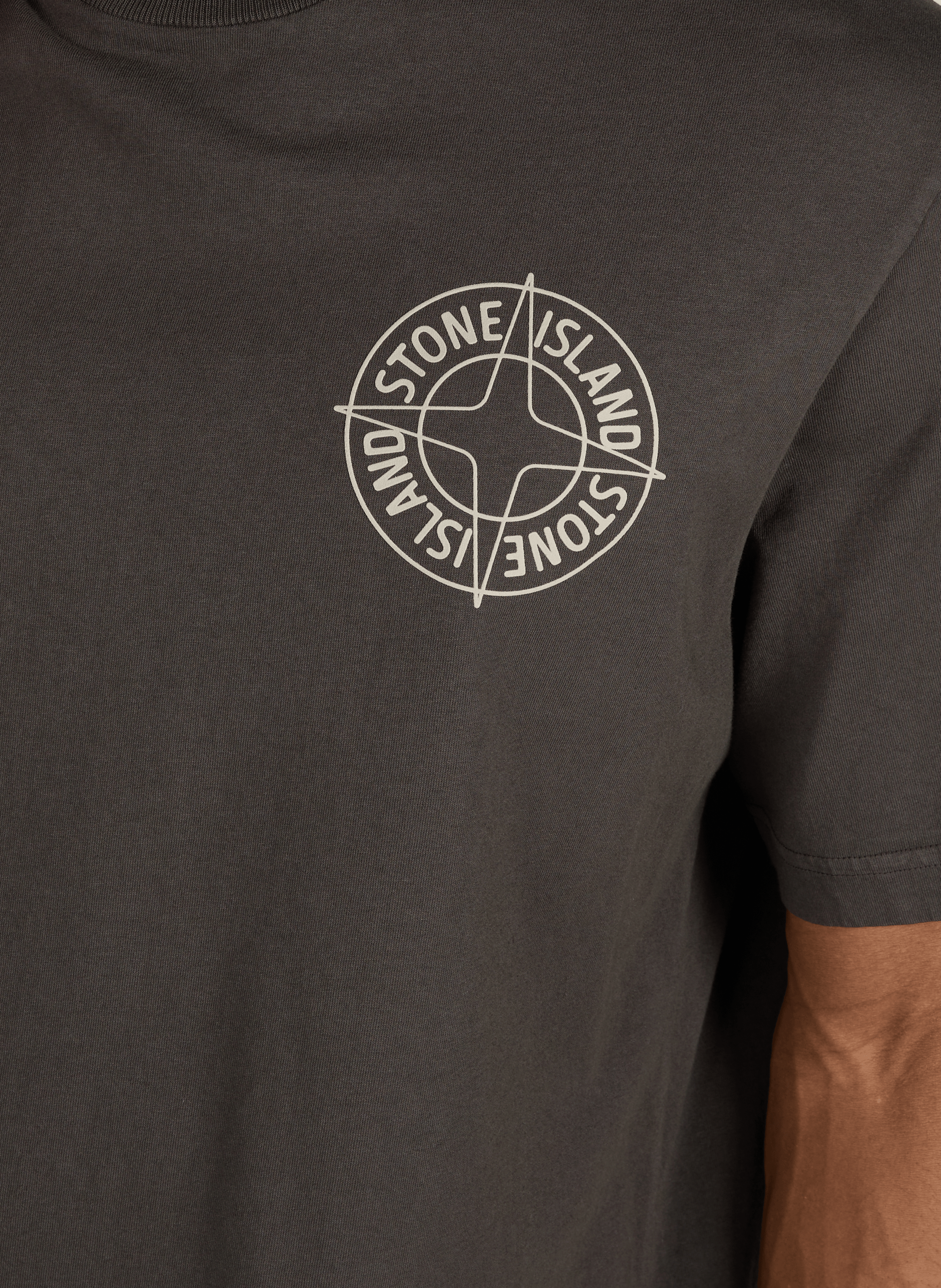 T-shirt avec imprimé STONE ISLAND Gris