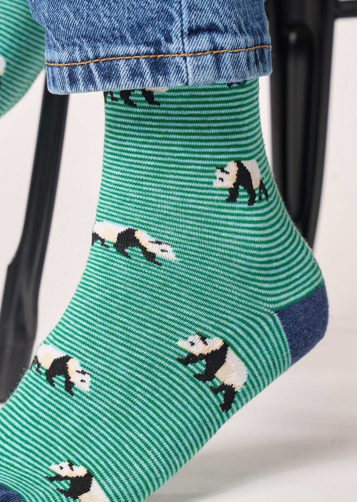 Chaussettes en coton peigné animaux BILLYBELT Vert