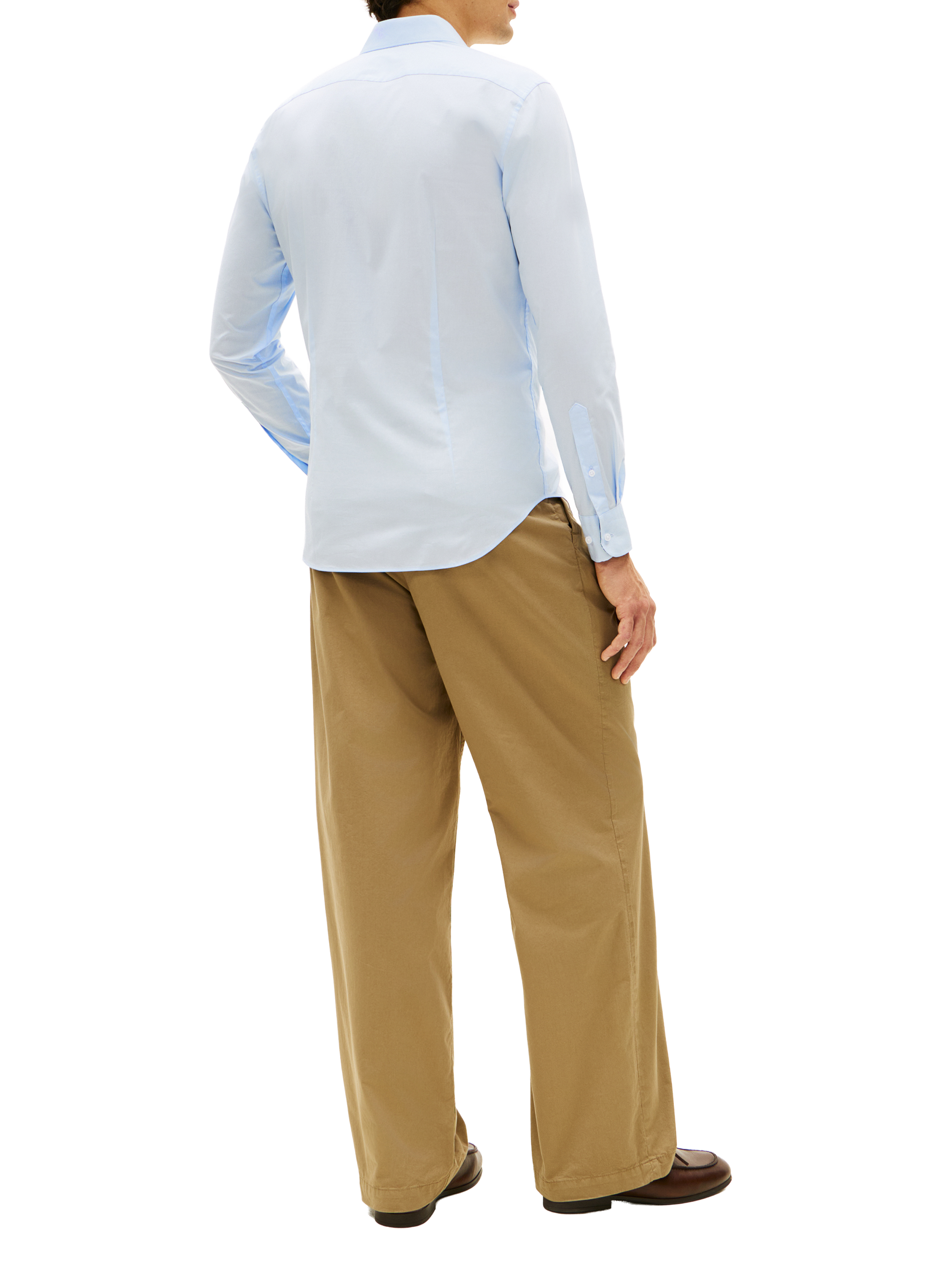 Straight shirt in blended cotton TOMMY HILFIGER Blue