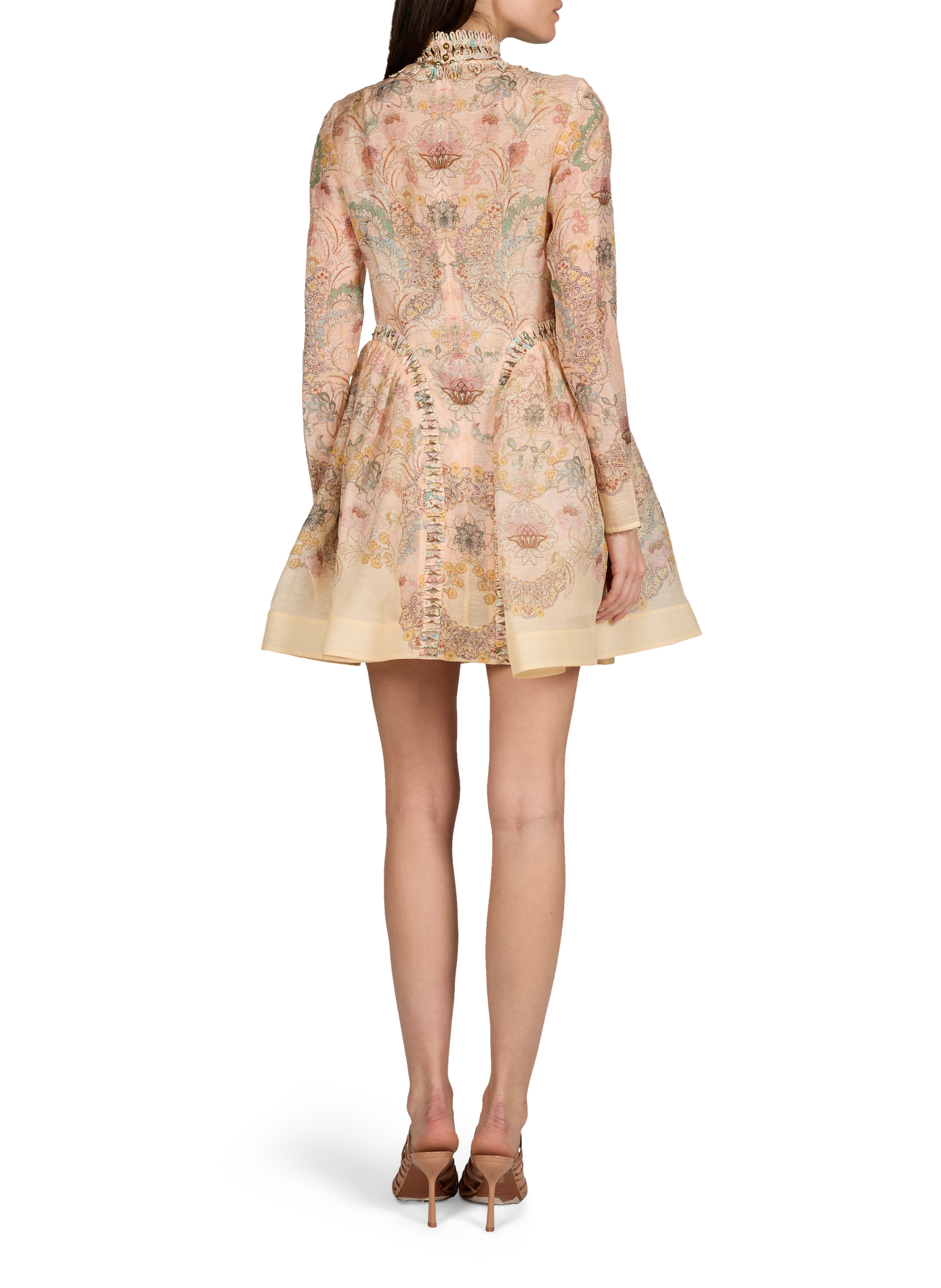 Mini robe à perles Rebellion en lin et soie ZIMMERMANN Multicolore