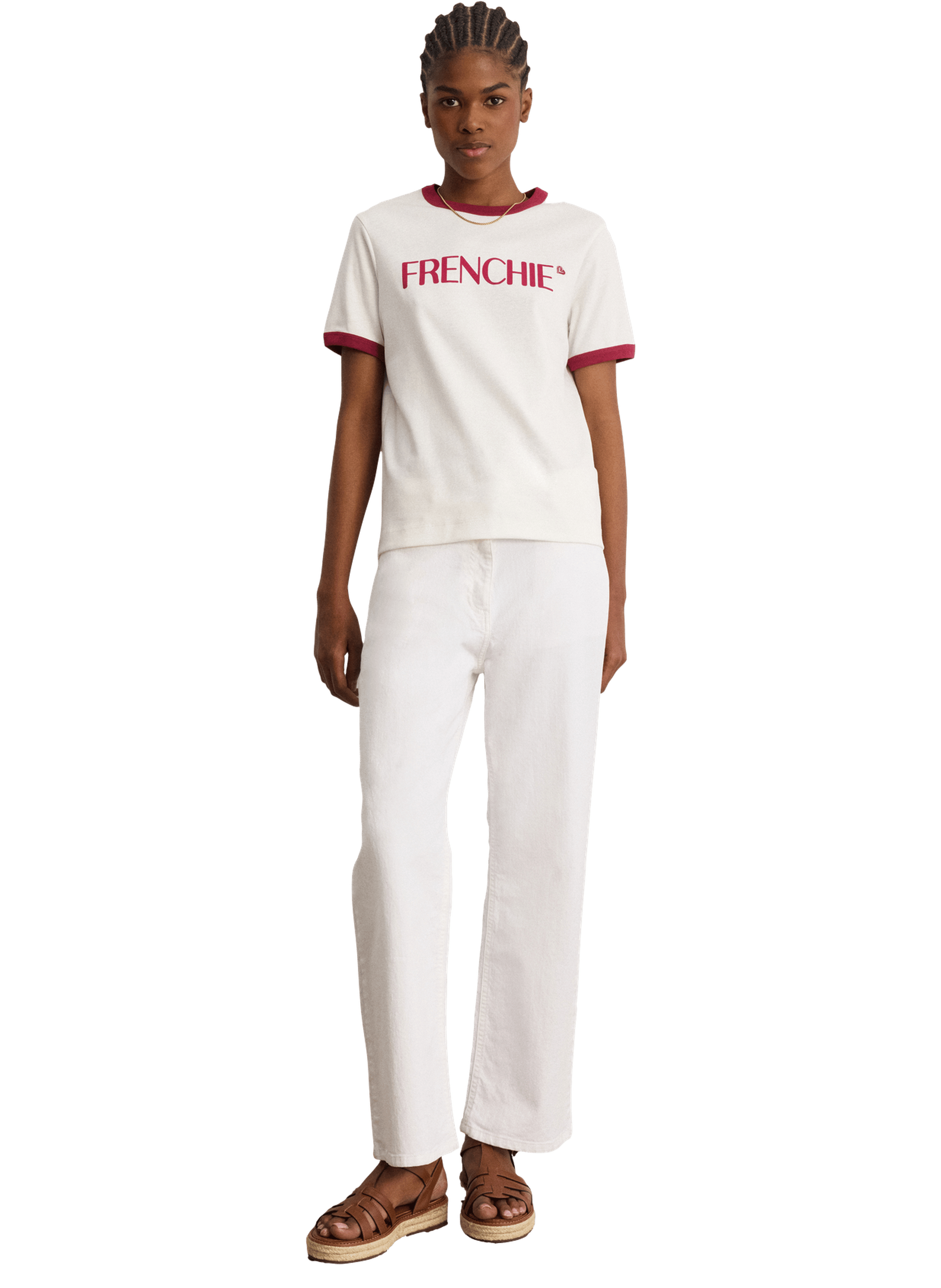 T-shirt en coton sérigraphié - tahinael PABLO Blanc