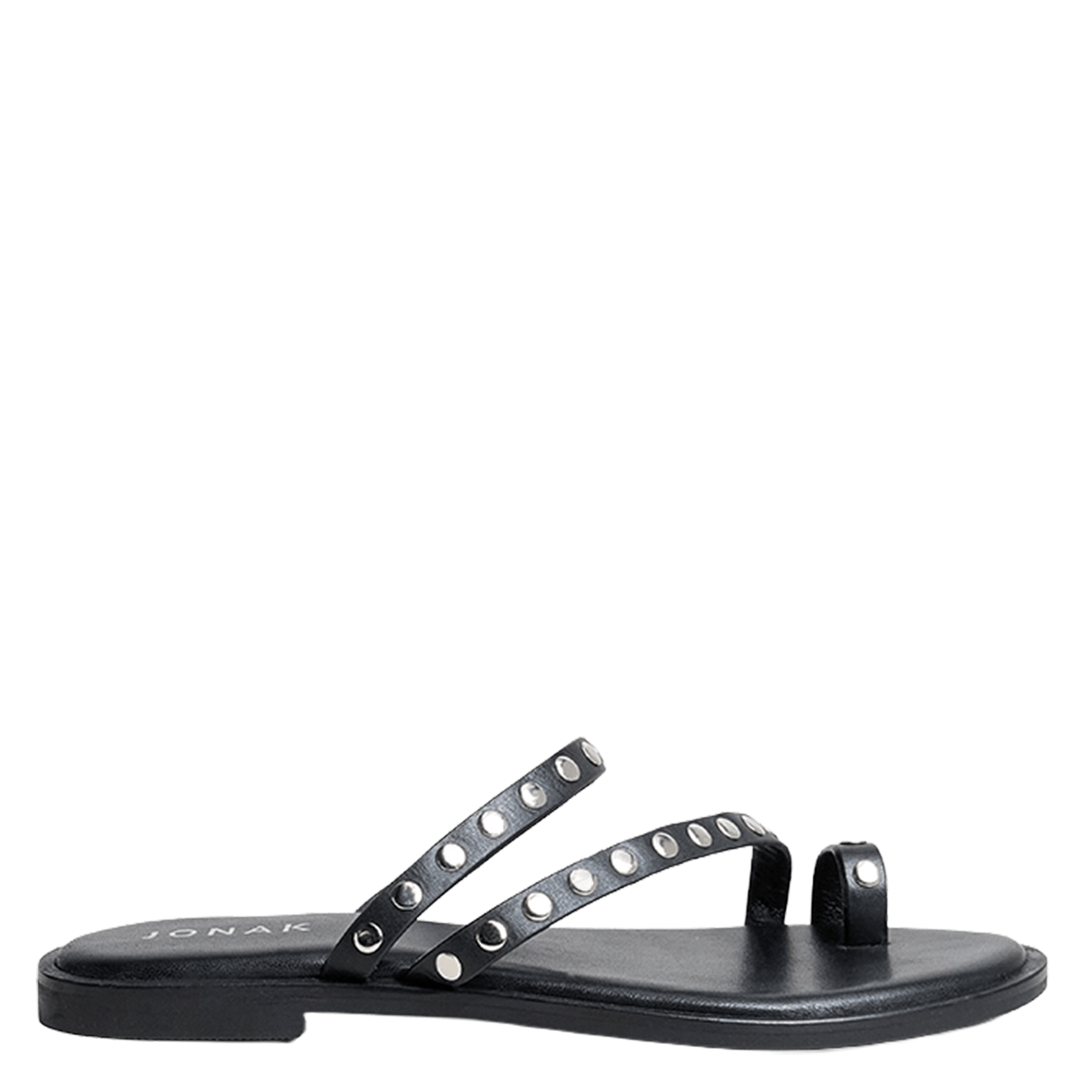 Sandales plates en cuir wicket JONAK Noir