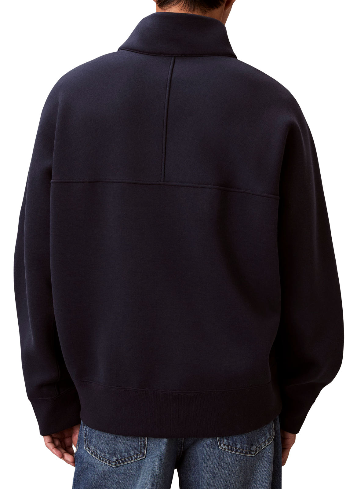 Sweatshirt Spacer imprimé à col zippé CALVIN KLEIN Bleu