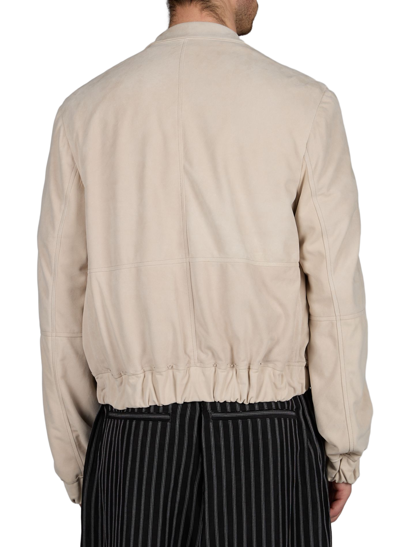 Lamb leather blazer with tailored collar SONIA CARRASCO Beige