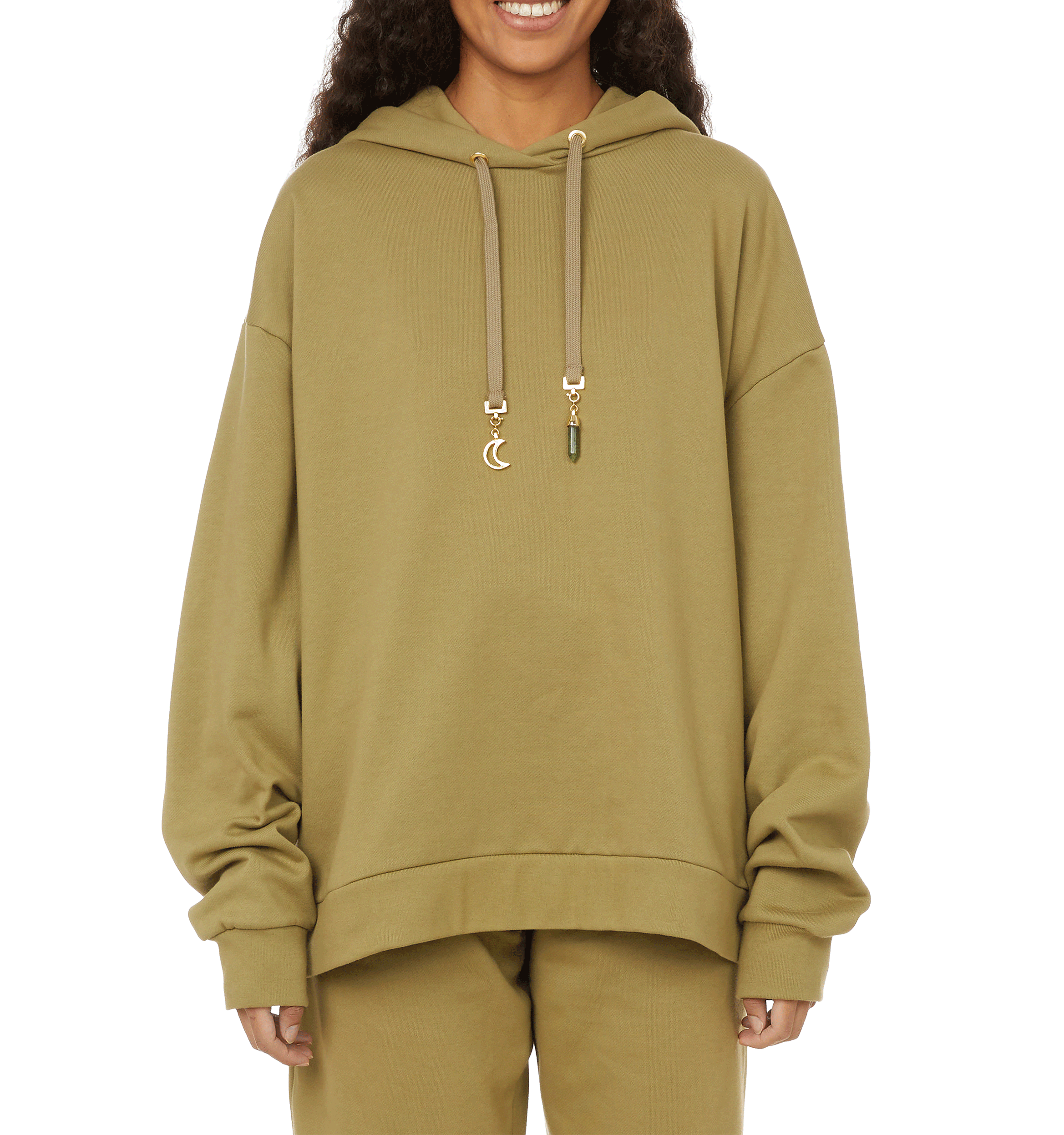 Organic cotton hoodie THE SOCIAL SUNDAY Green