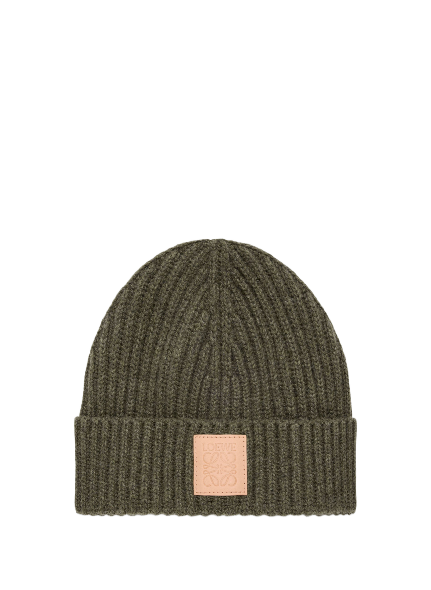 Ribbed Cashmere Beanie LOEWE Khaki