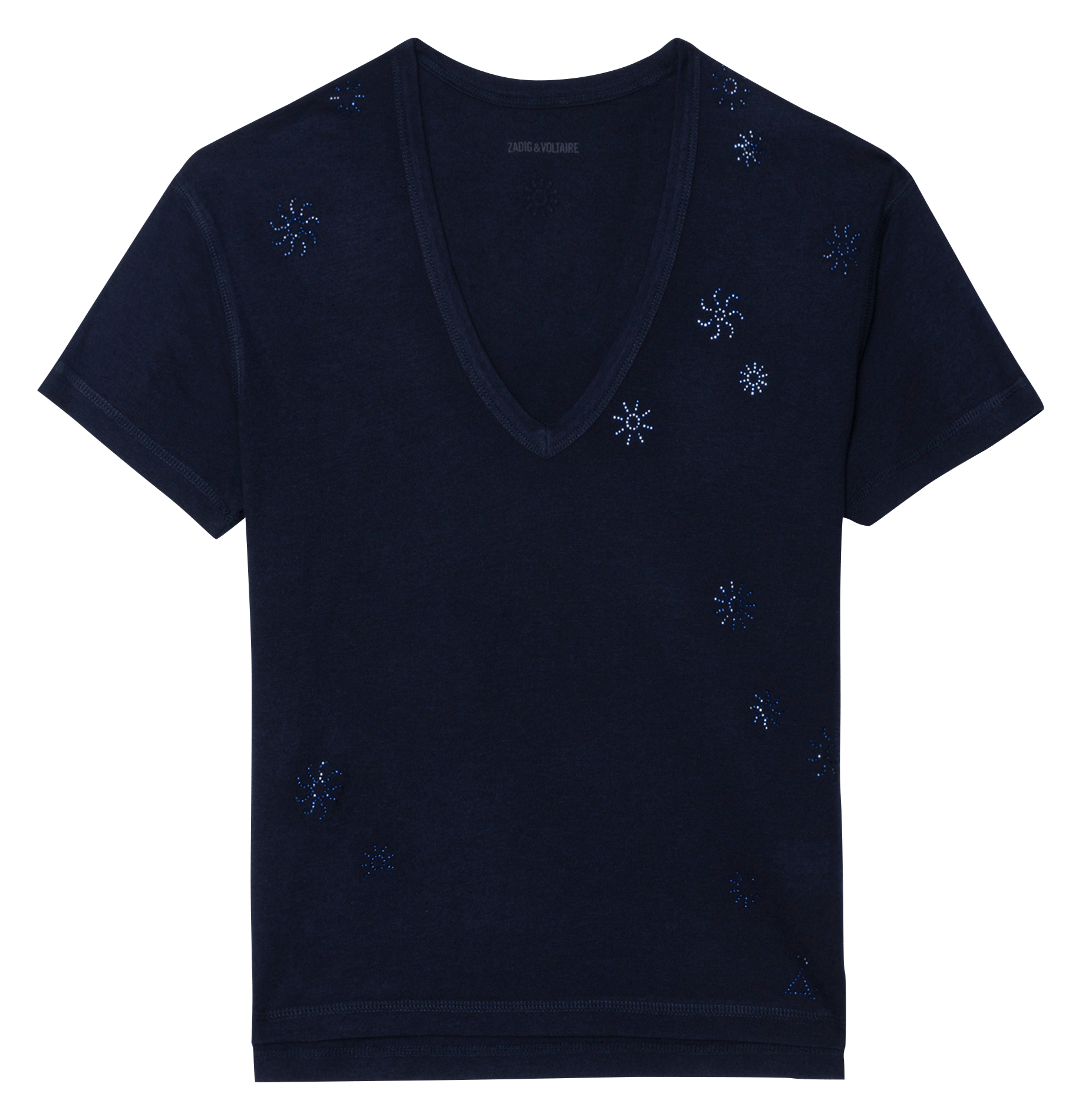 Tee-shirt col v marta ZADIG&VOLTAIRE Bleu
