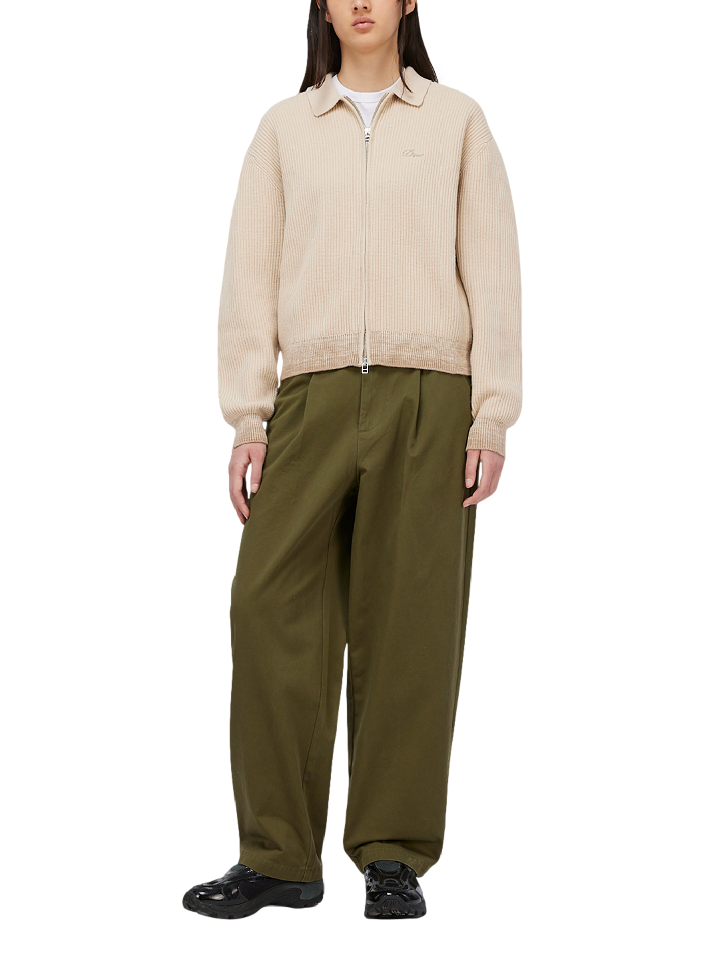 Gilet côtelé en coton DIME Beige