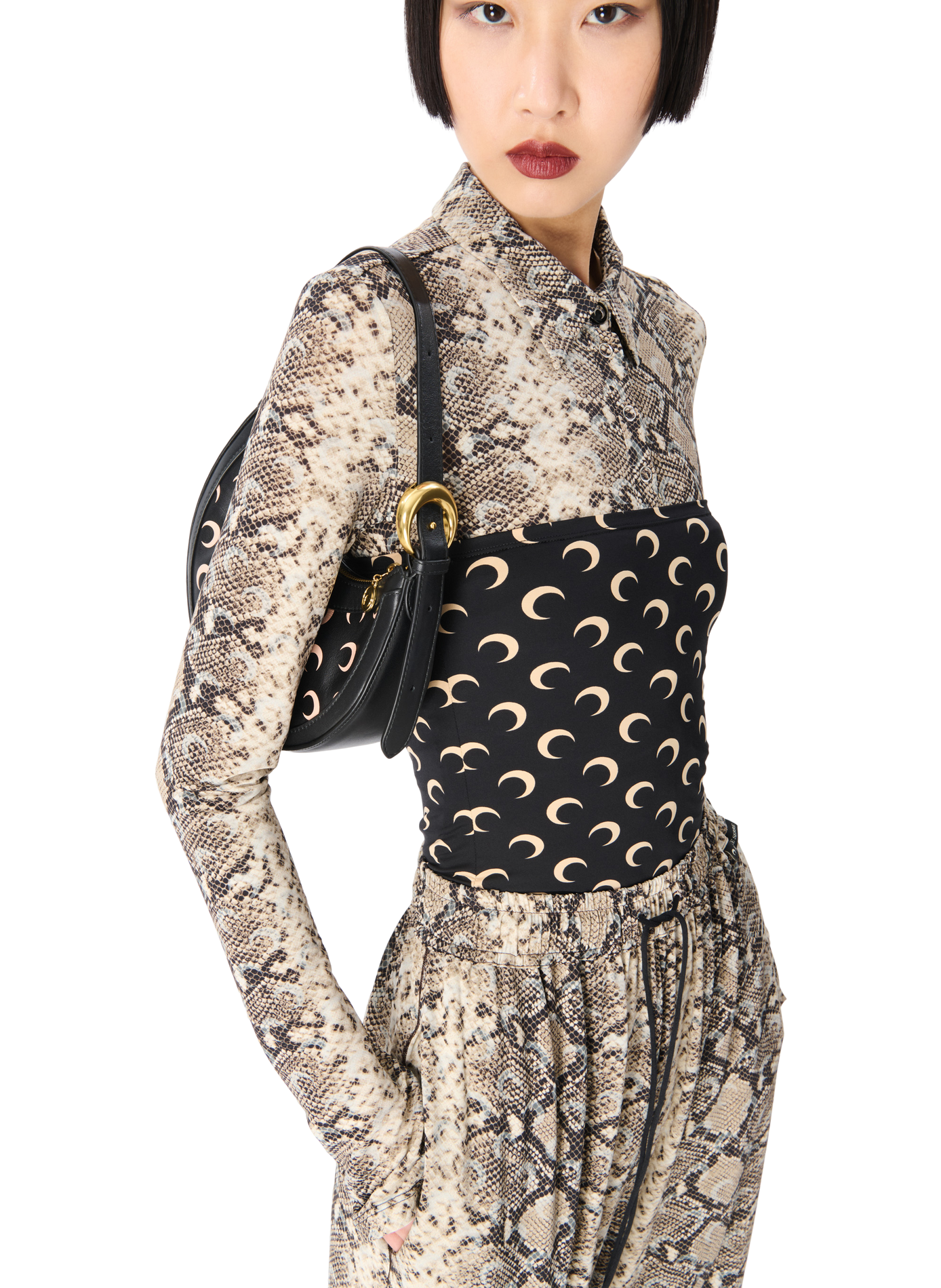 Top met maanprint in jersey | Zwart MARINE SERRE Dames