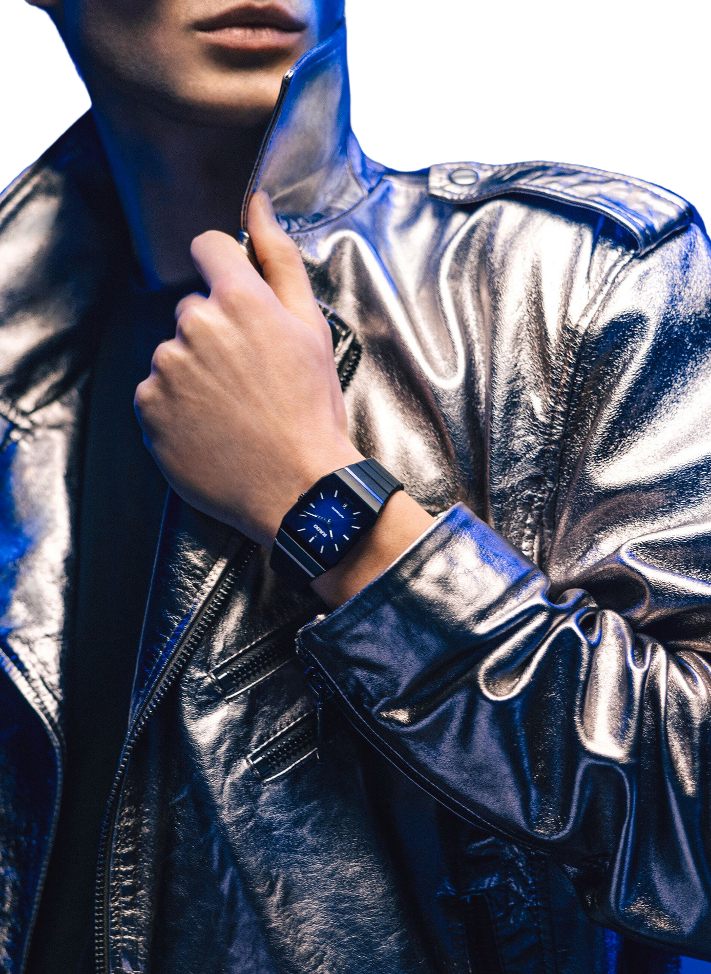 Montre automatique Anatom en caoutchouc RADO Bleu