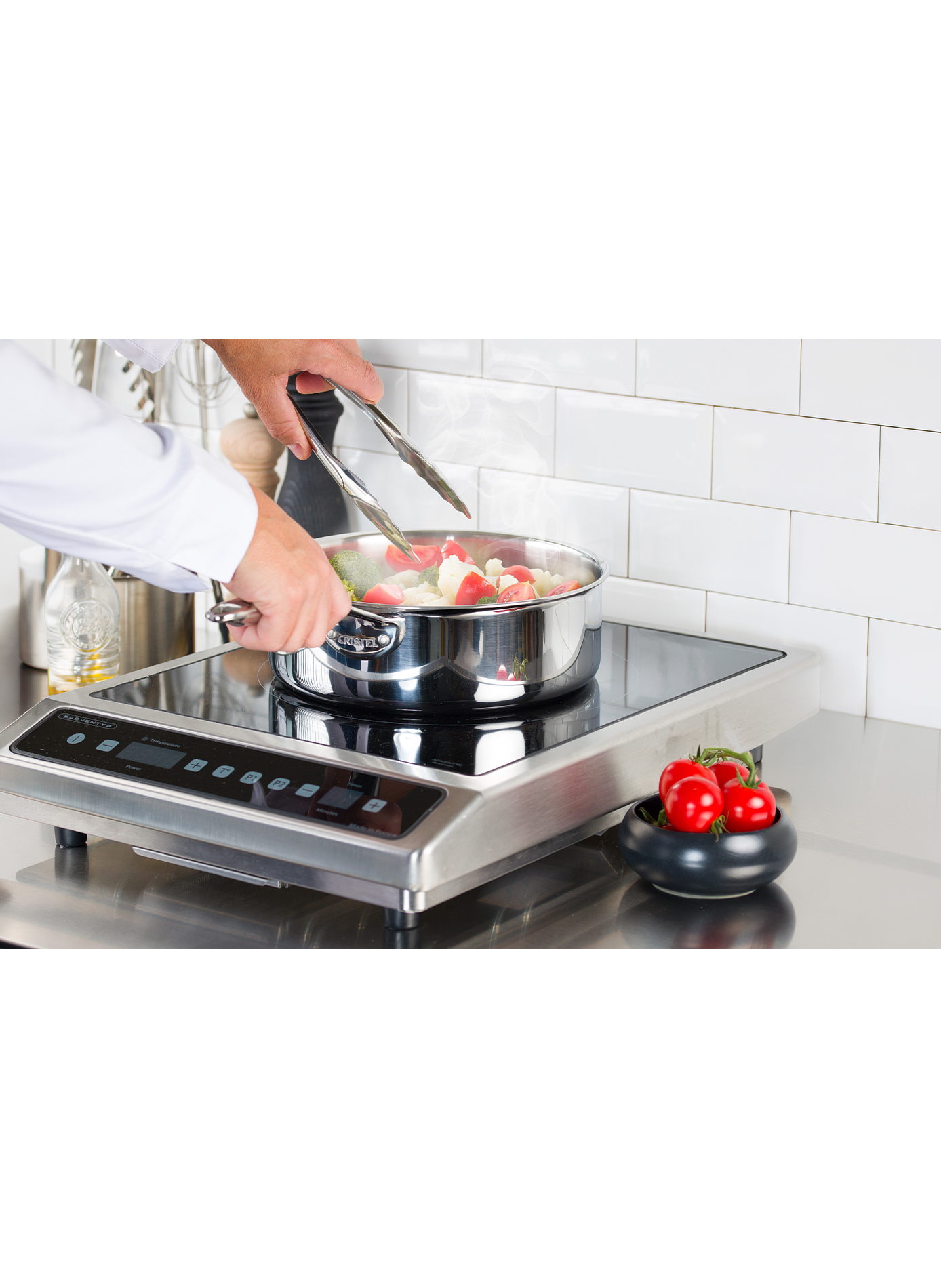 Sauteuse Ultraply Castel'Pro en inox CRISTEL Gris