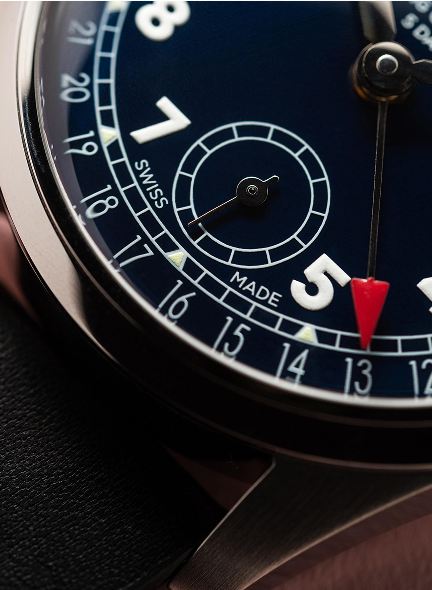 Montre automatique Oris Big Crown Calibre 403 en cuir ORIS Bleu