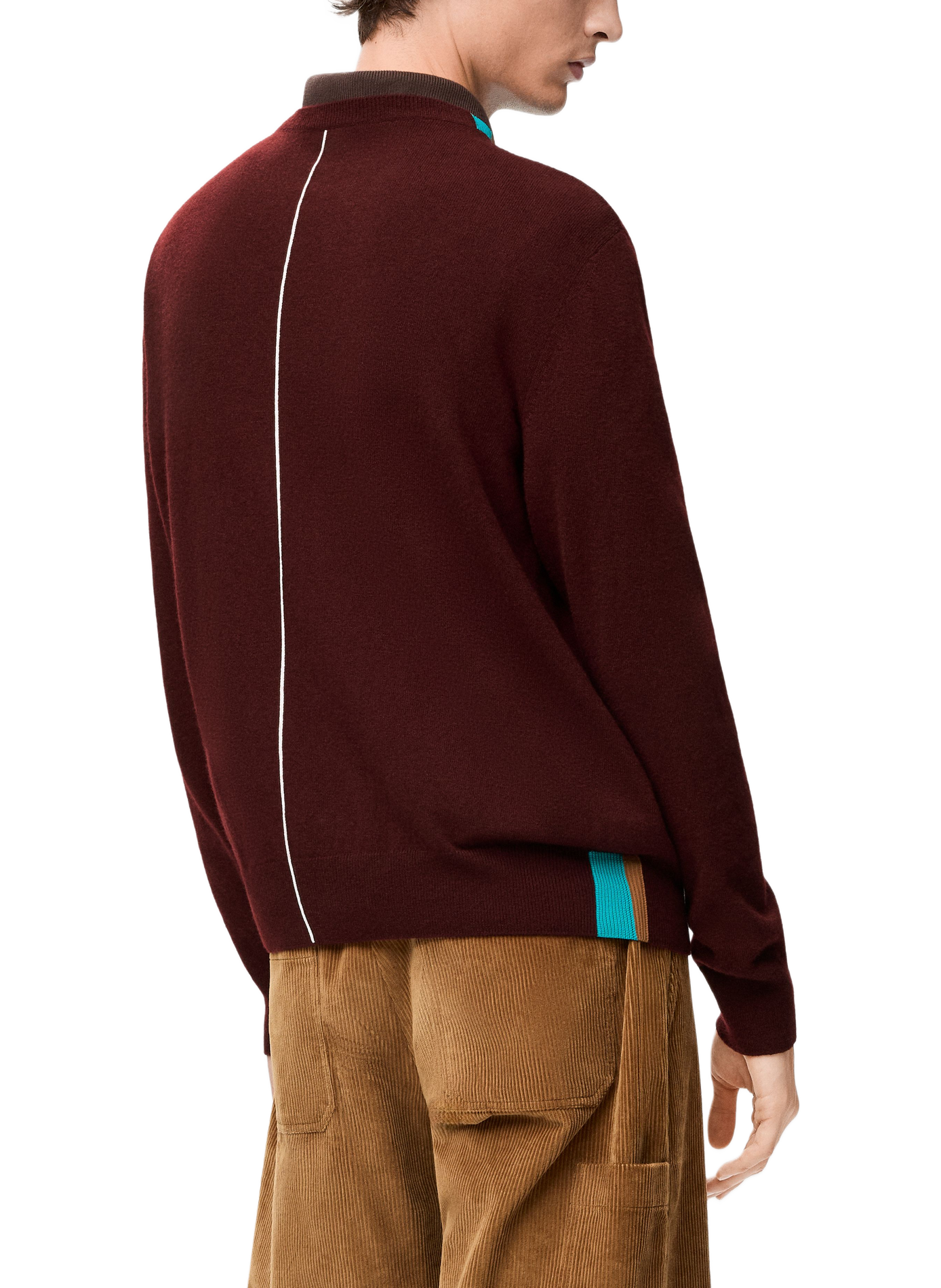 Gerade geschnittener Wollmix-Pullover mit Logo LOEWE Rot